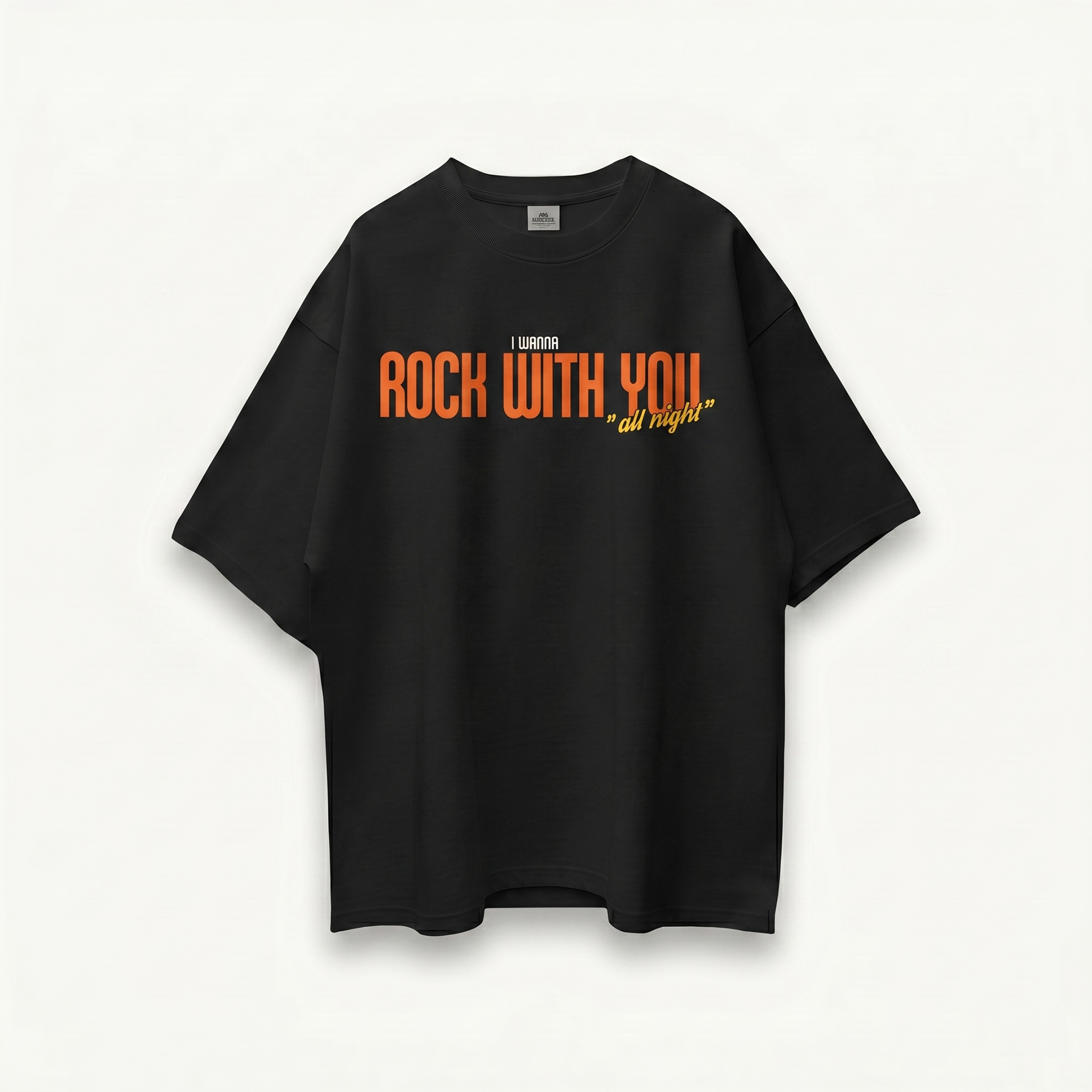 TNC Rock With You All Night Black Oversized Tee