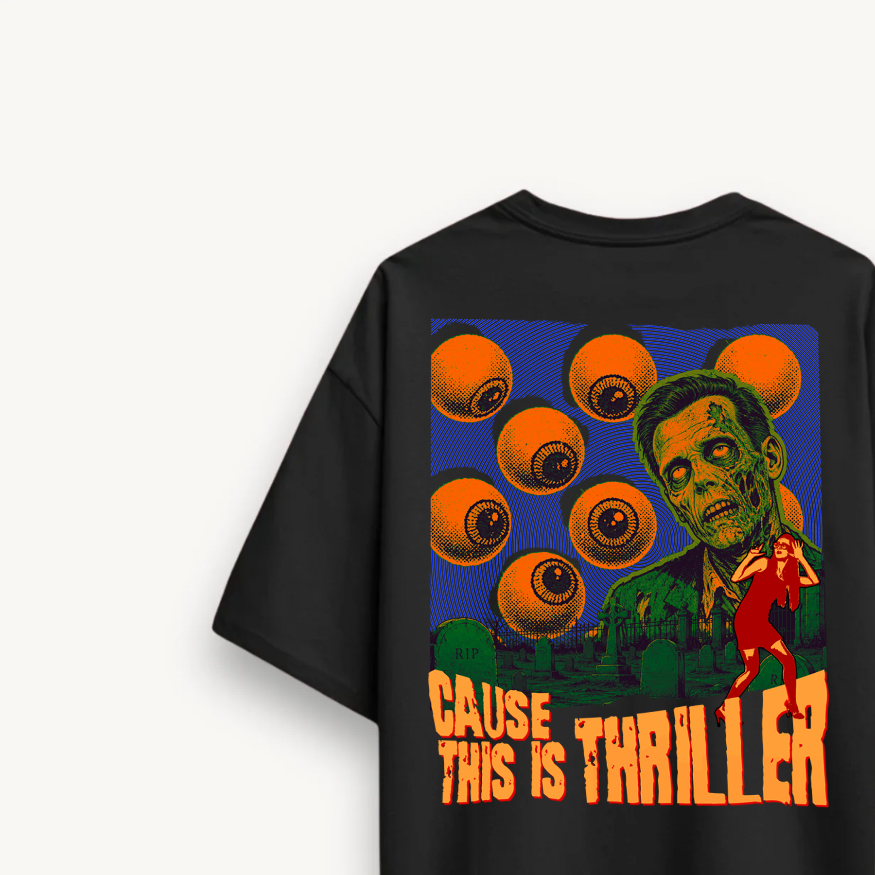 TNC Thriller Graveyard Black Oversized Tee