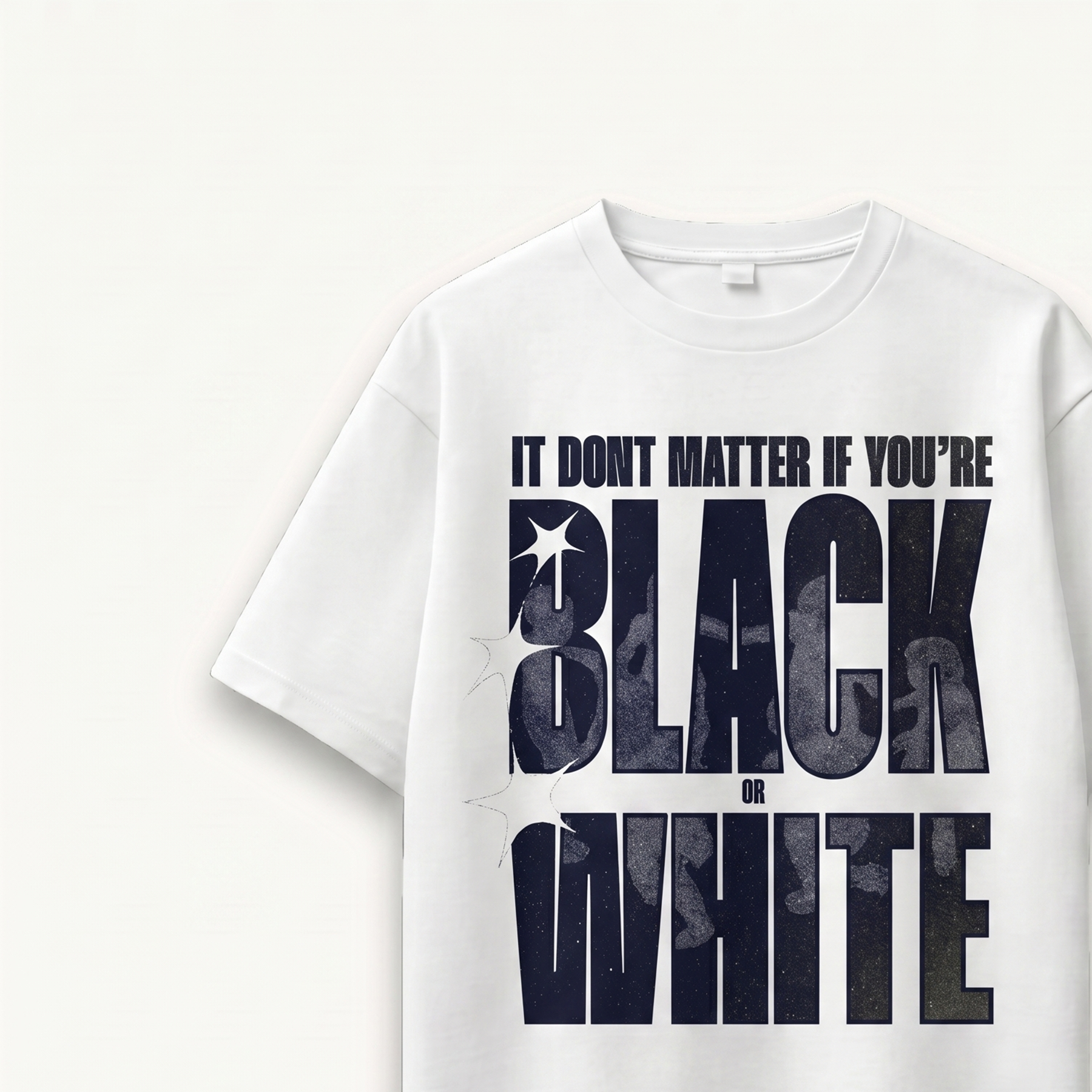 TNC Black or White White Relaxed Tee