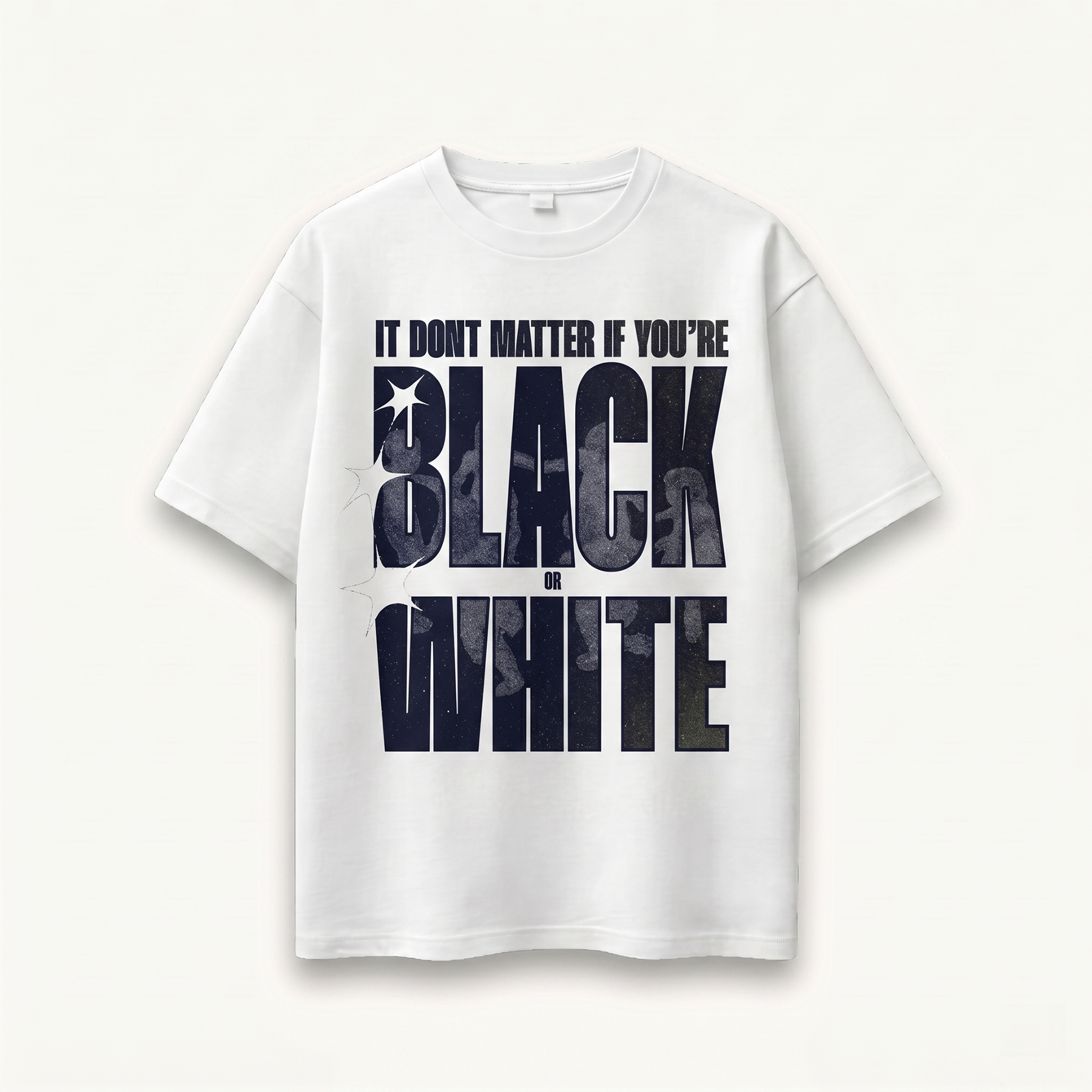 TNC Black or White White Relaxed Tee