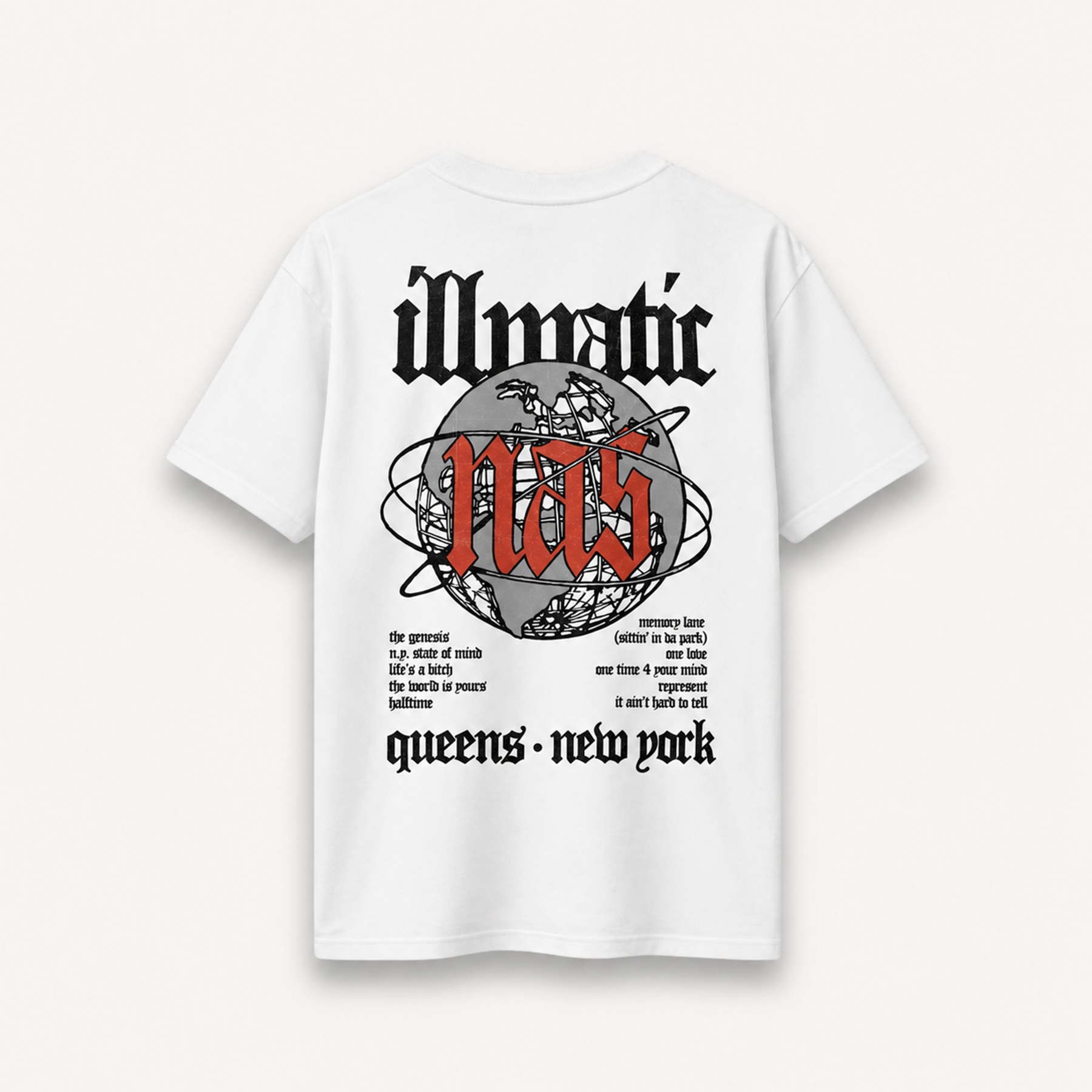 Nas Illmatic 1994 White Relaxed Tee back