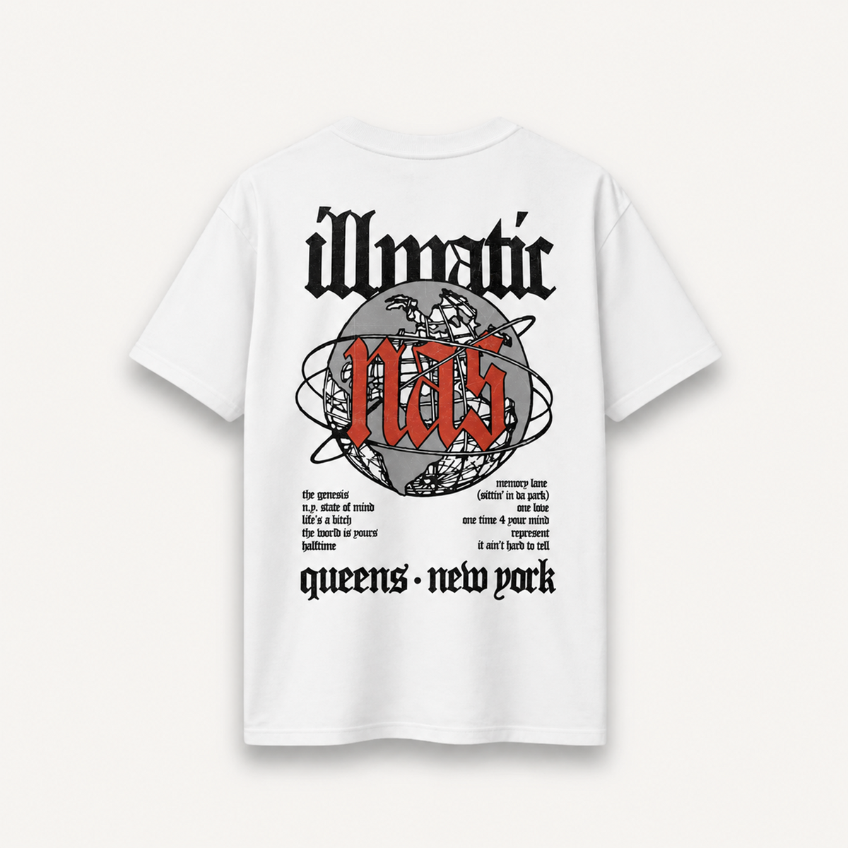 Nas Illmatic 1994 White Relaxed Tee back
