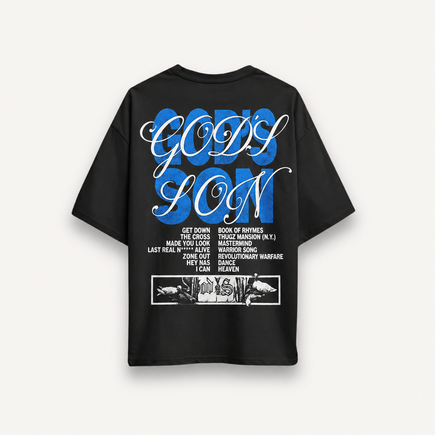 Nas God’s Son Black Oversized Tee