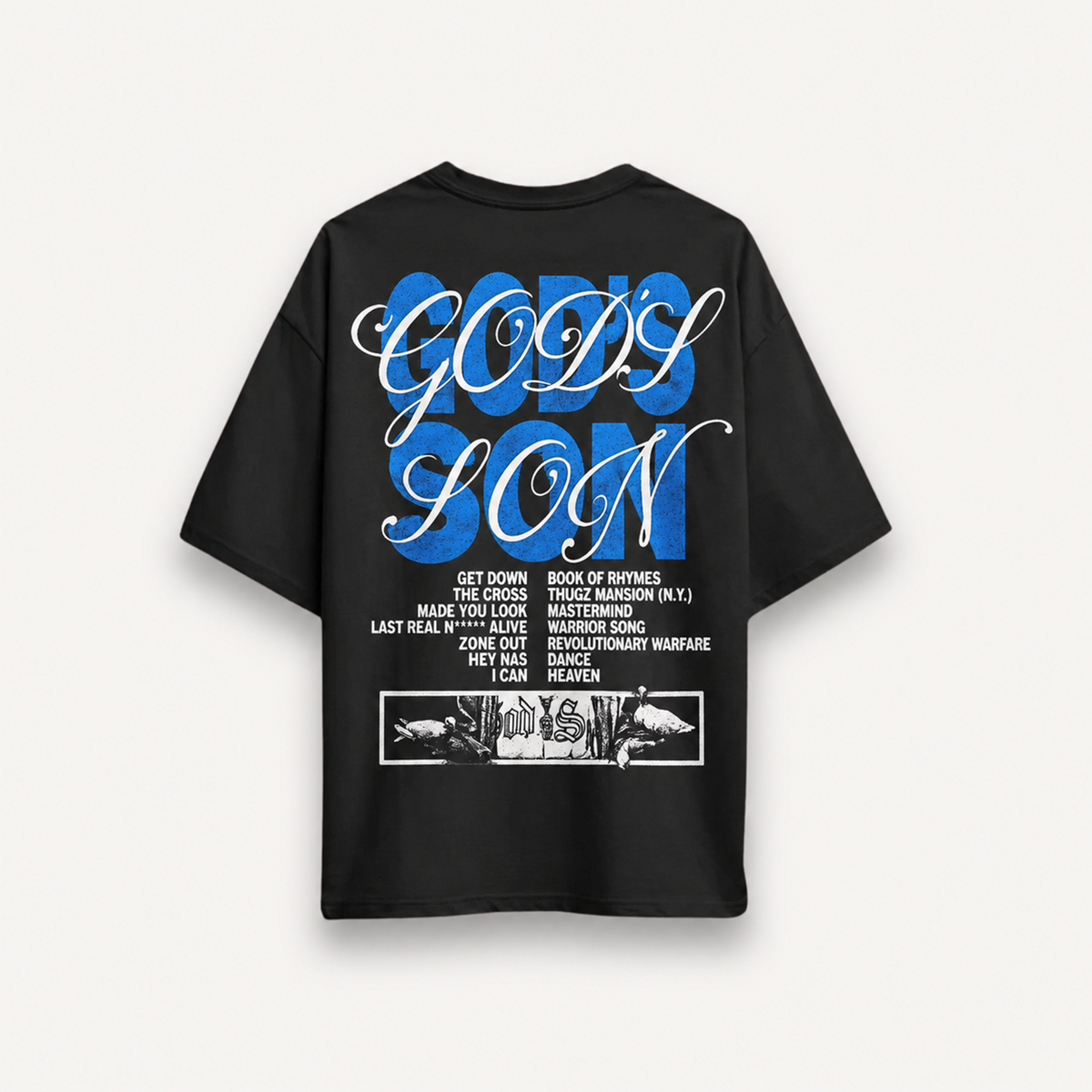 Nas God’s Son Black Oversized Tee
