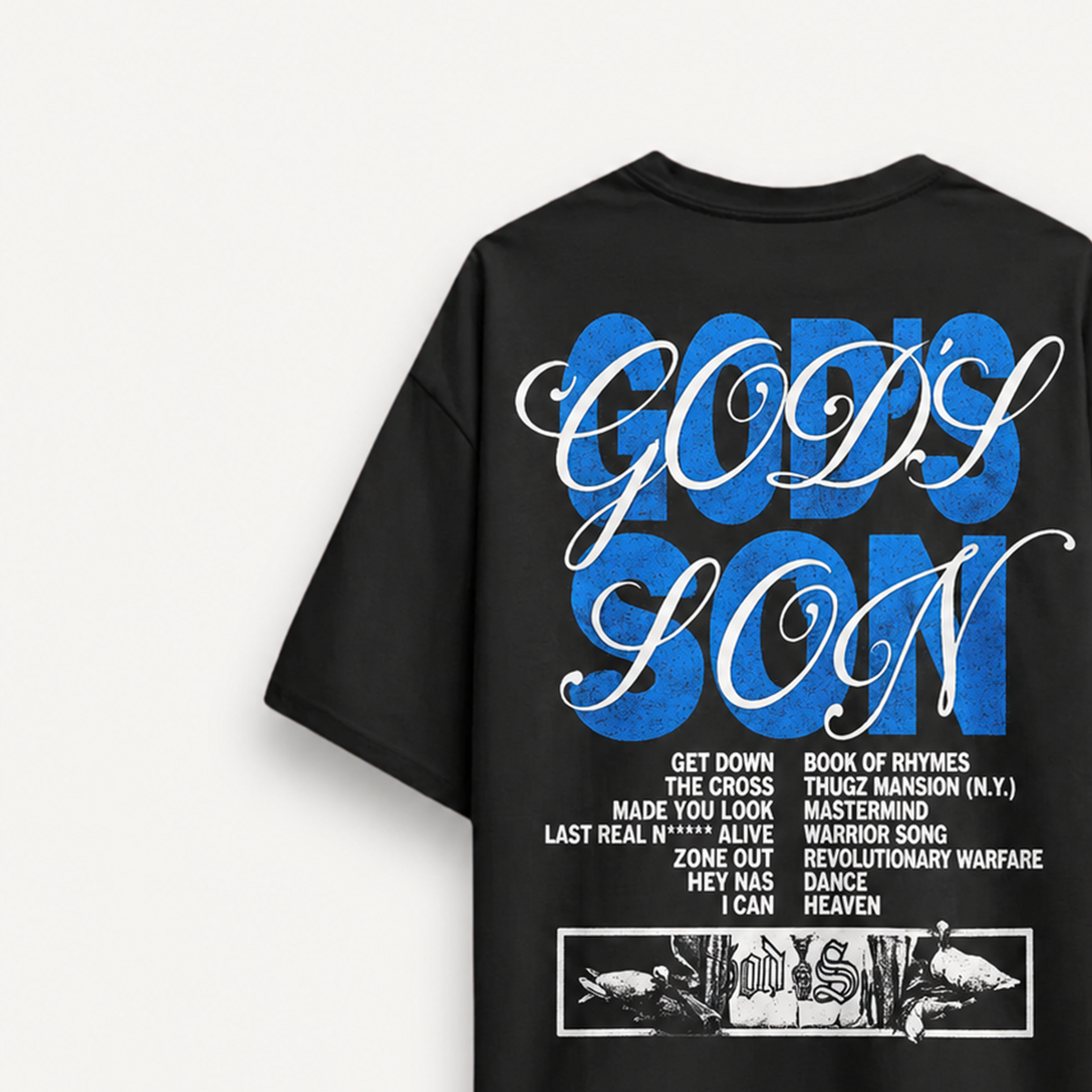 Nas God’s Son Black Oversized Tee