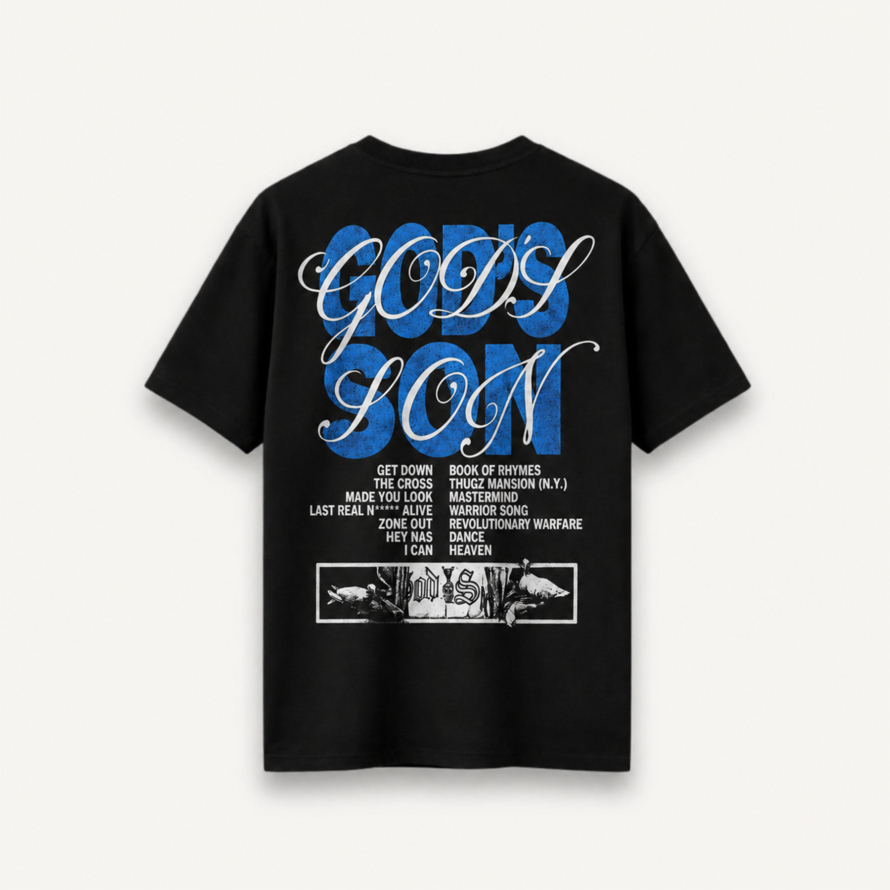 Nas God’s Son Black Relaxed Tee back