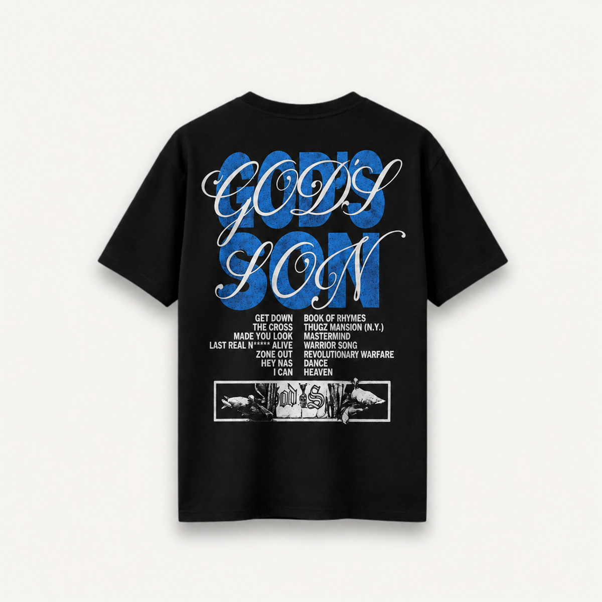 Nas God’s Son Black Relaxed Tee back