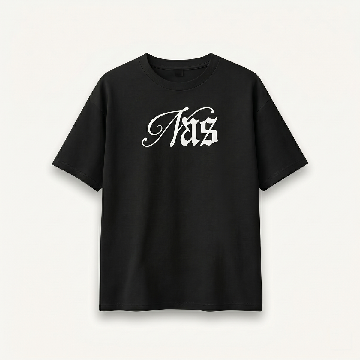 Nas God’s Son Black Relaxed Tee front
