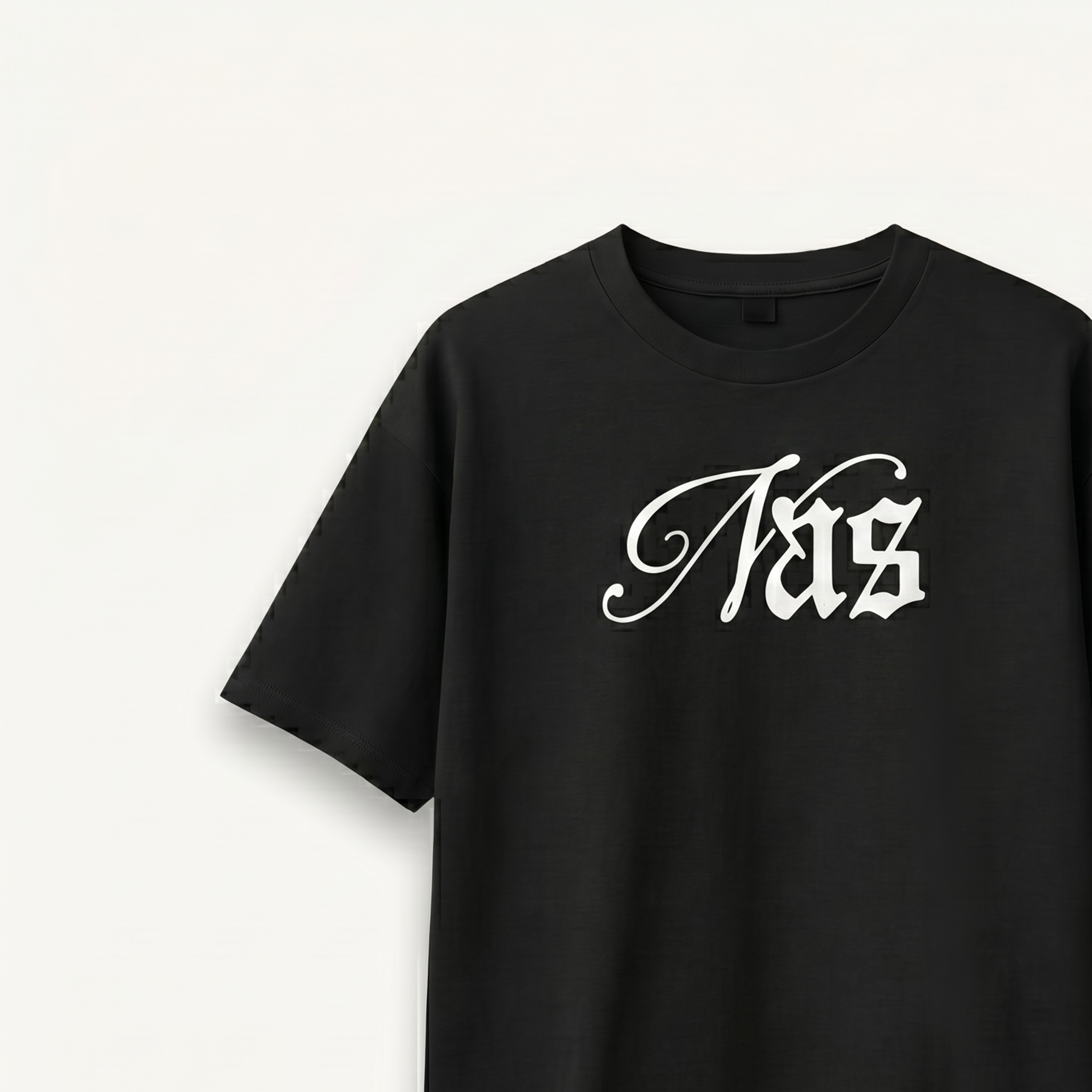 Nas God’s Son Black Relaxed Tee front close-up