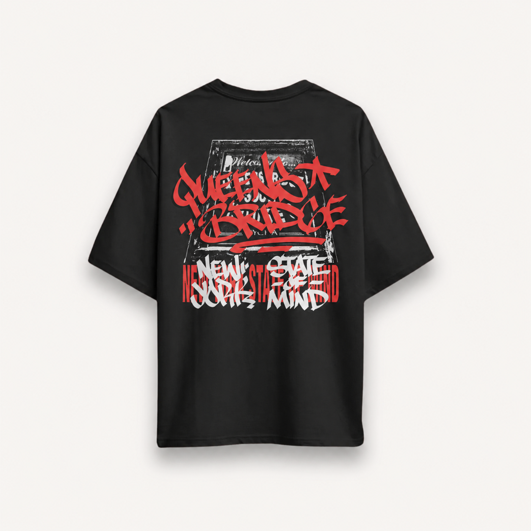 Nas NY State Of Mind Black Oversized Tee