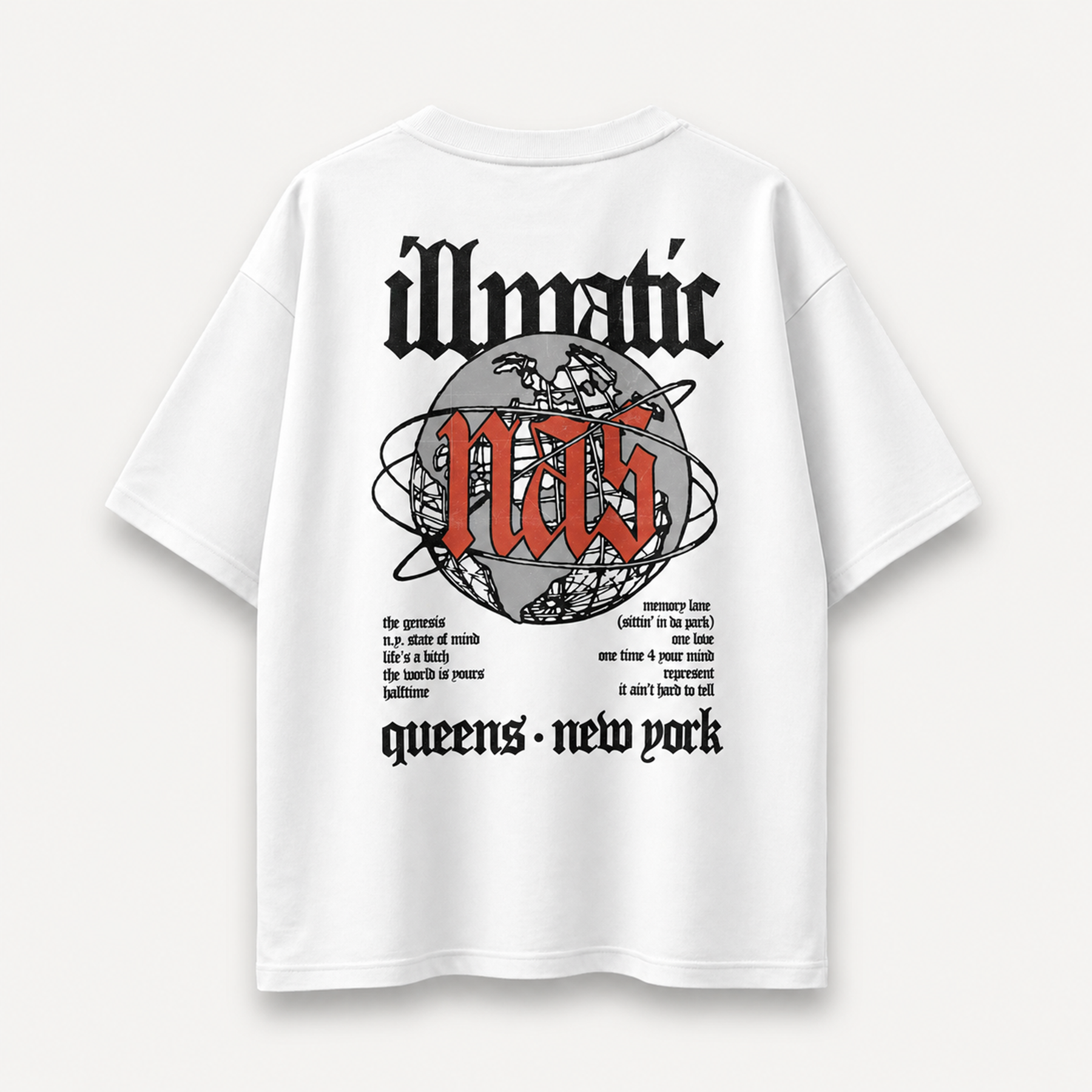 Nas Illmatic 1994 White Oversized Tee