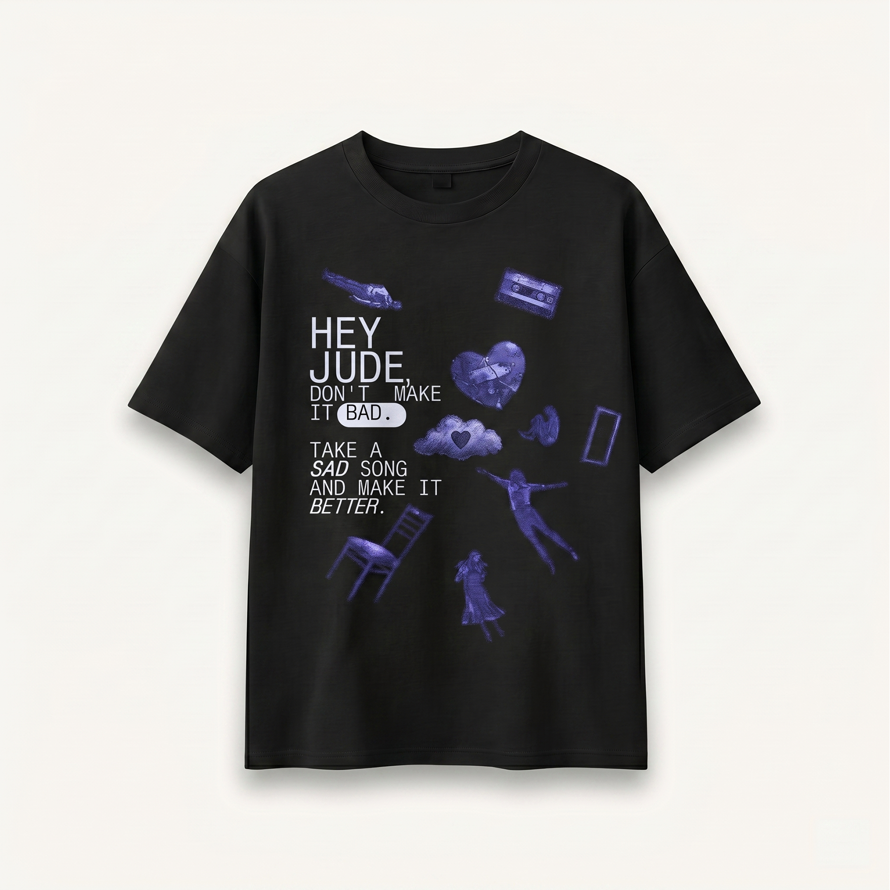 TNC Hey Jude Reverie Black Relaxed Tee