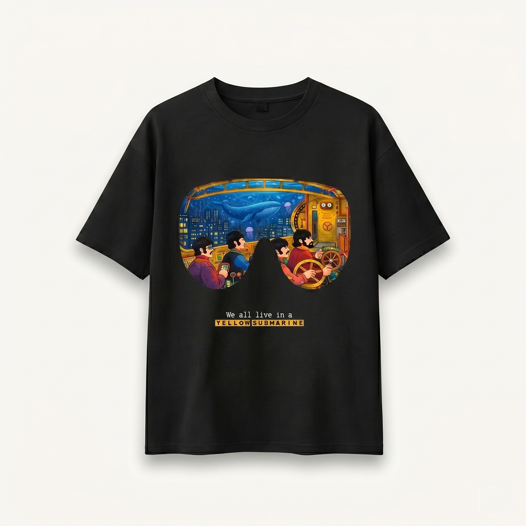 TNC Yellow Submarine Odyssey Black Relaxed Tee