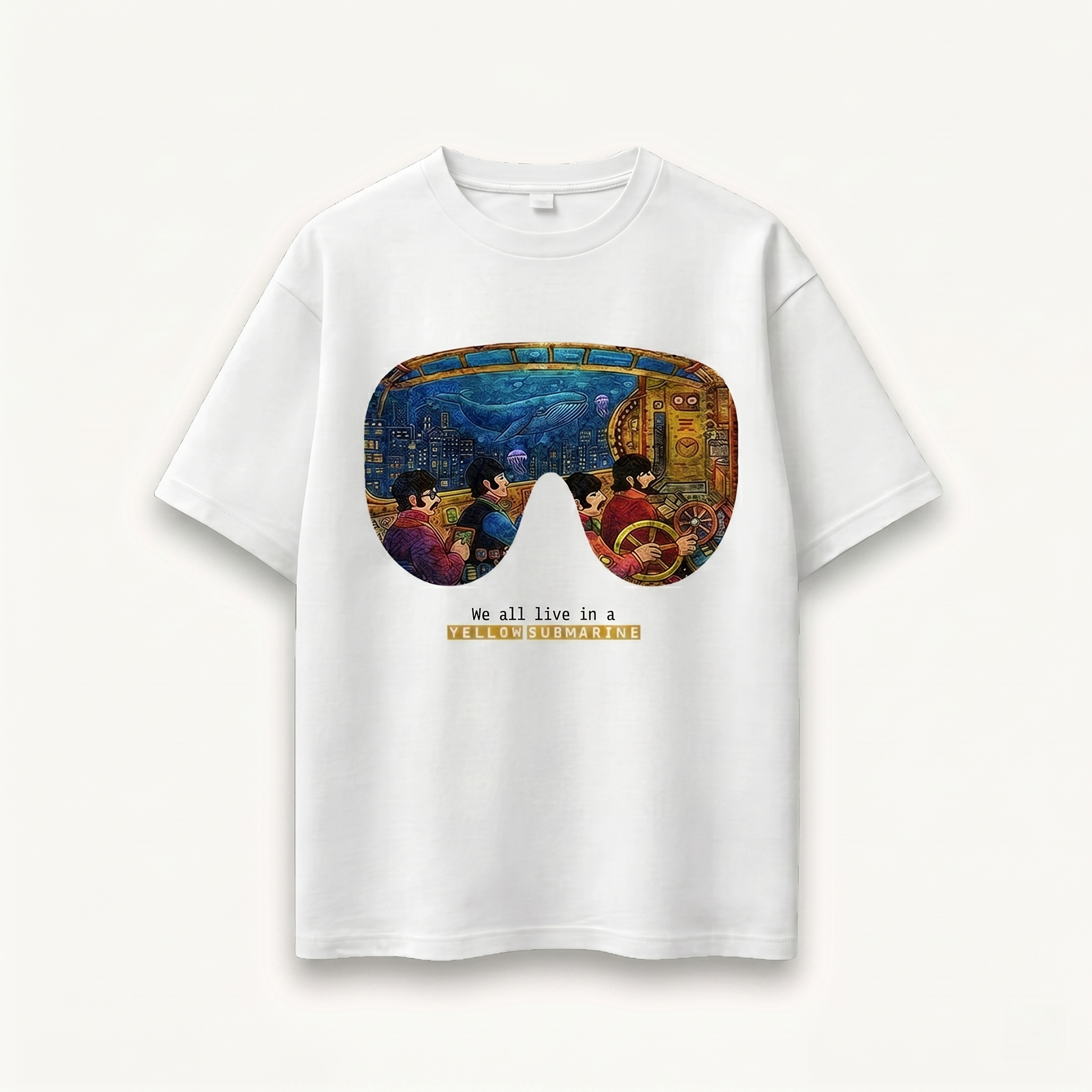TNC Yellow Submarine Odyssey White Relaxed Tee