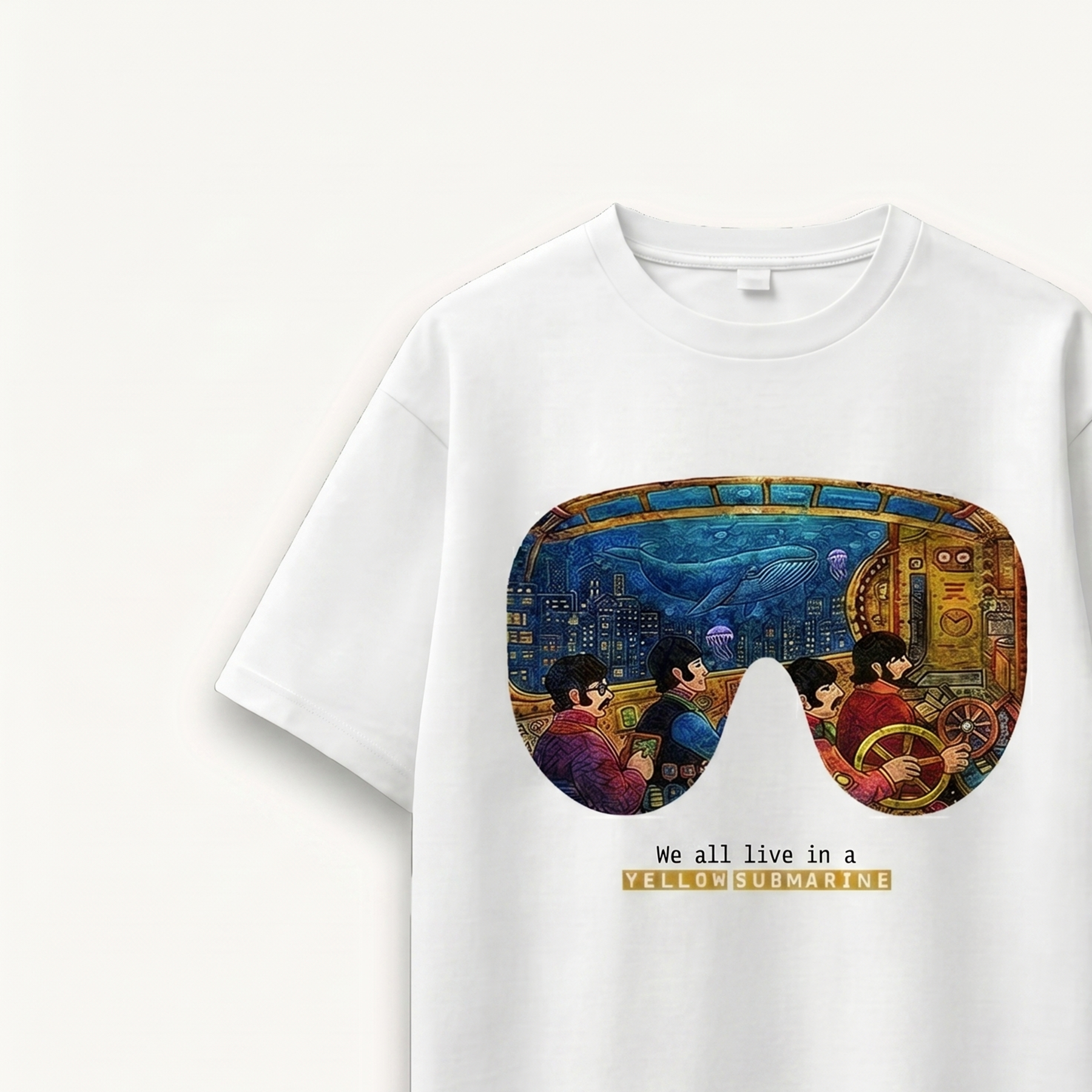 TNC Yellow Submarine Odyssey White Relaxed Tee
