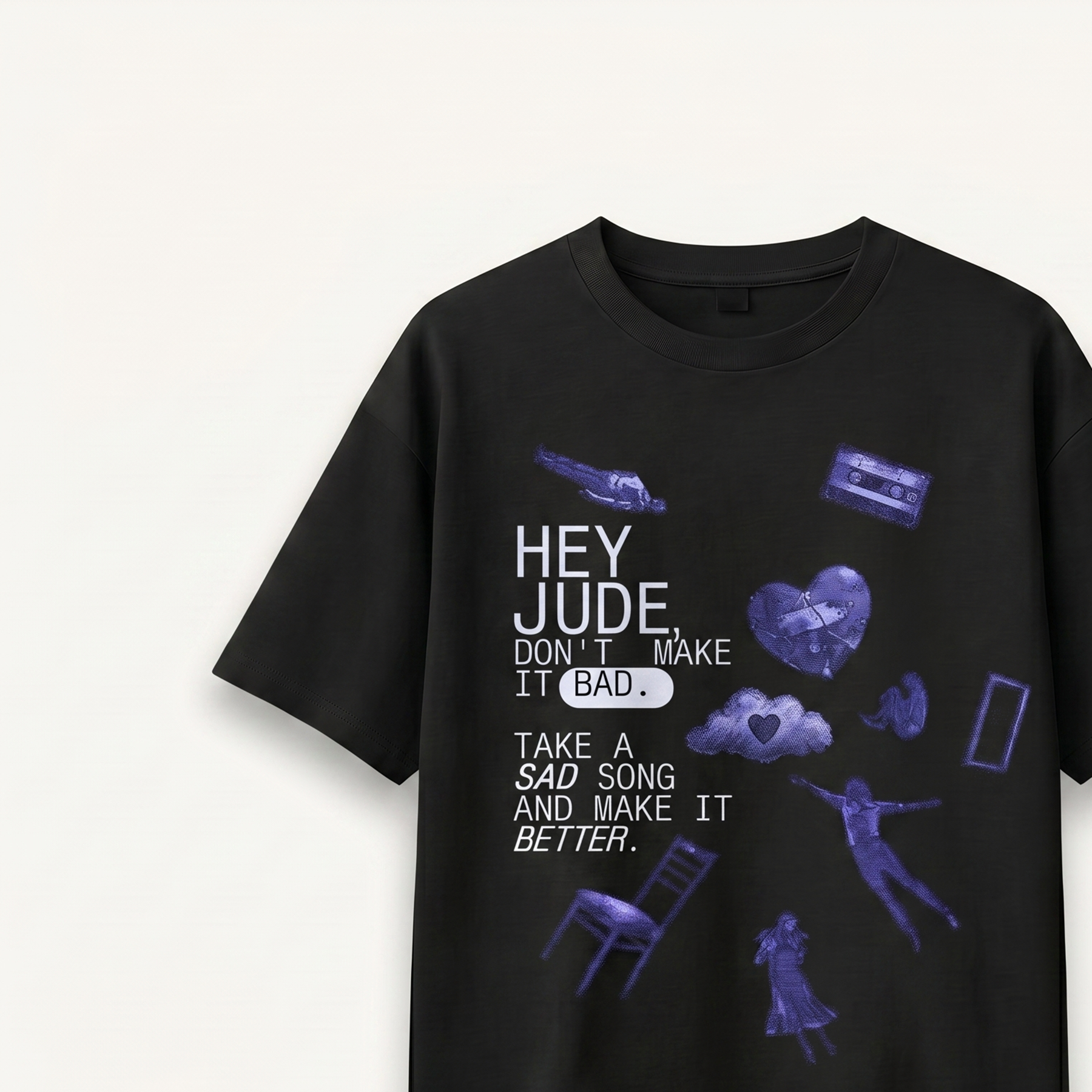 TNC Hey Jude Reverie Black Relaxed Tee