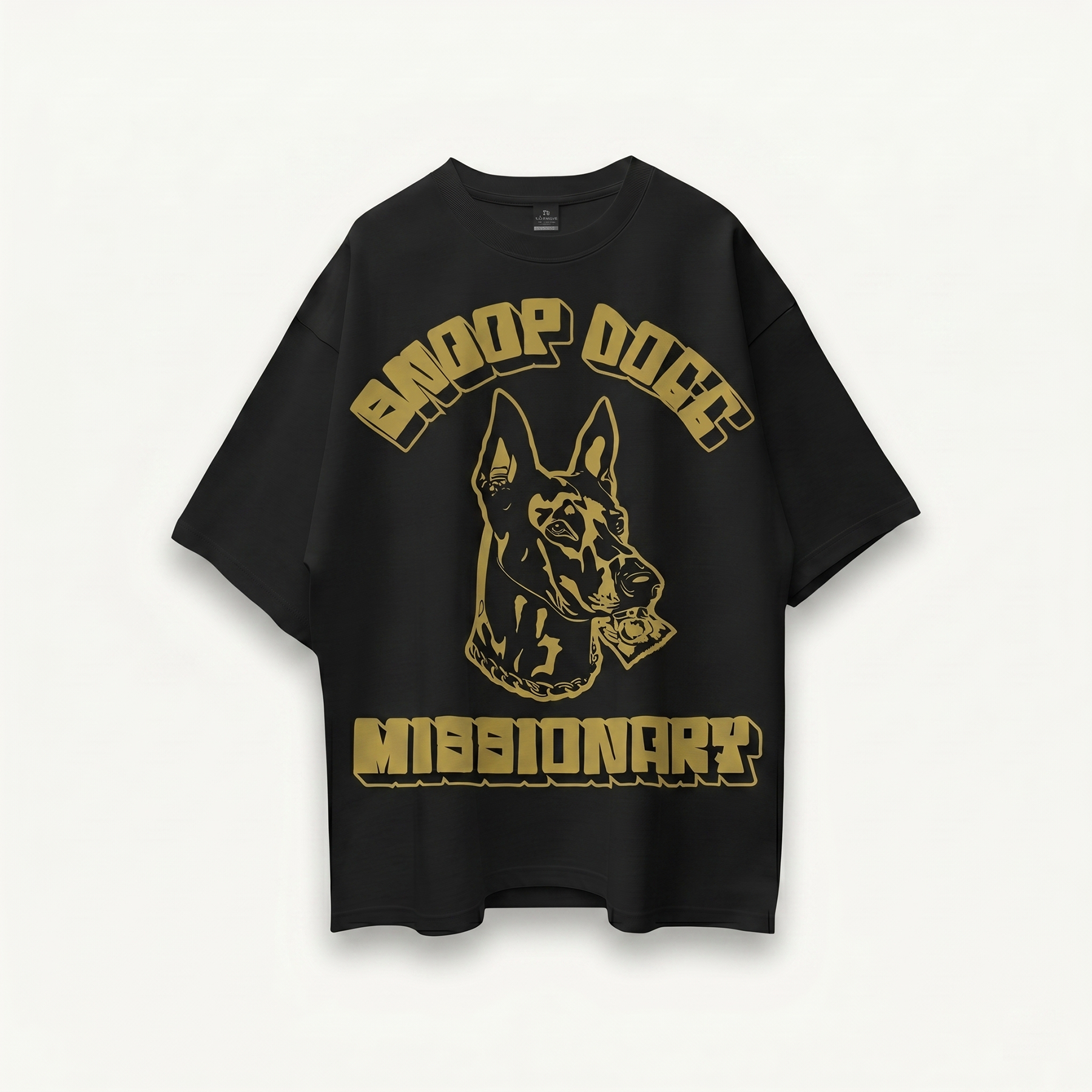 Snoop Dogg Missionary Doberman Black Oversized Tee