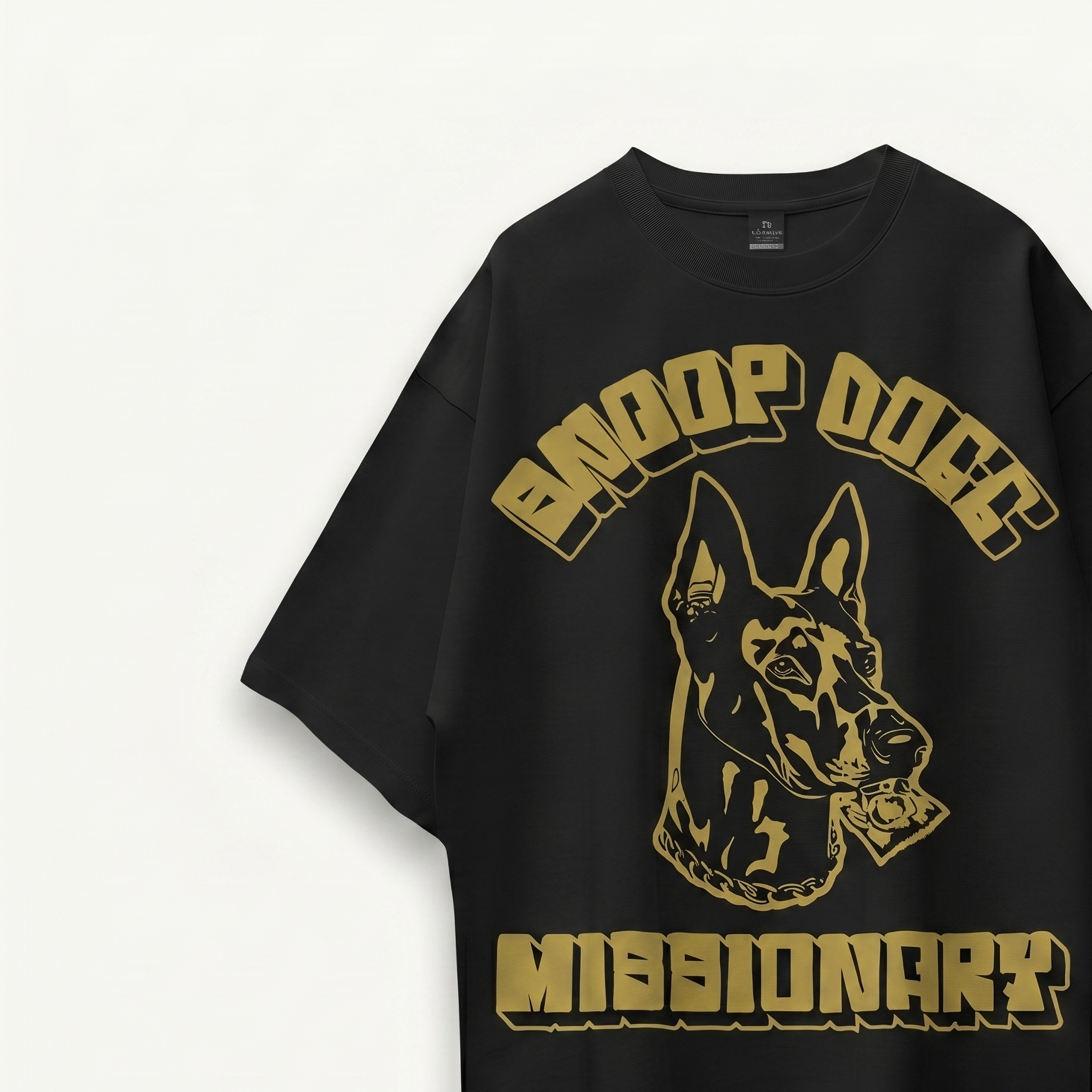 Snoop Dogg Missionary Doberman Black Oversized Tee