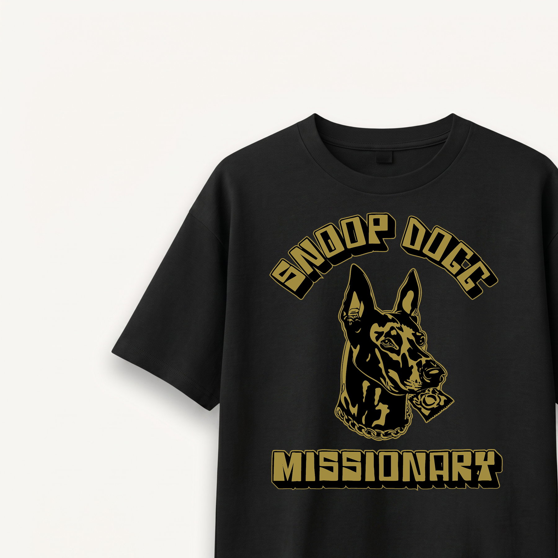 Snoop Dogg Missionary Doberman Black Relaxed Tee