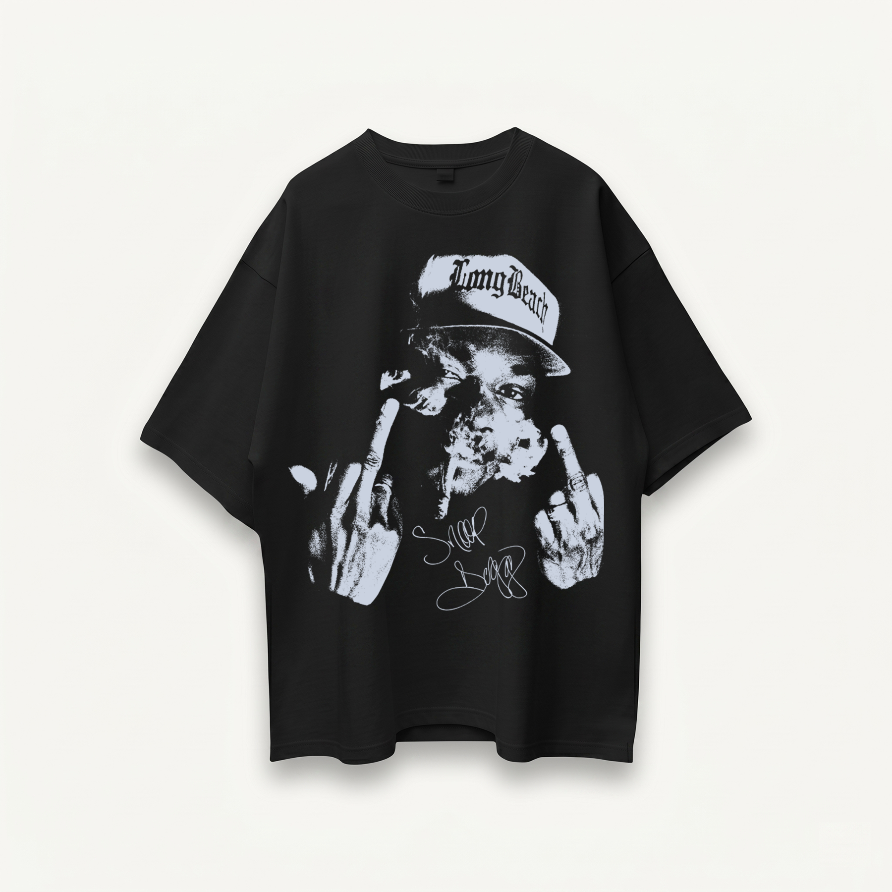 Snoop Dogg Long Beach Smoke Black Oversized Tee