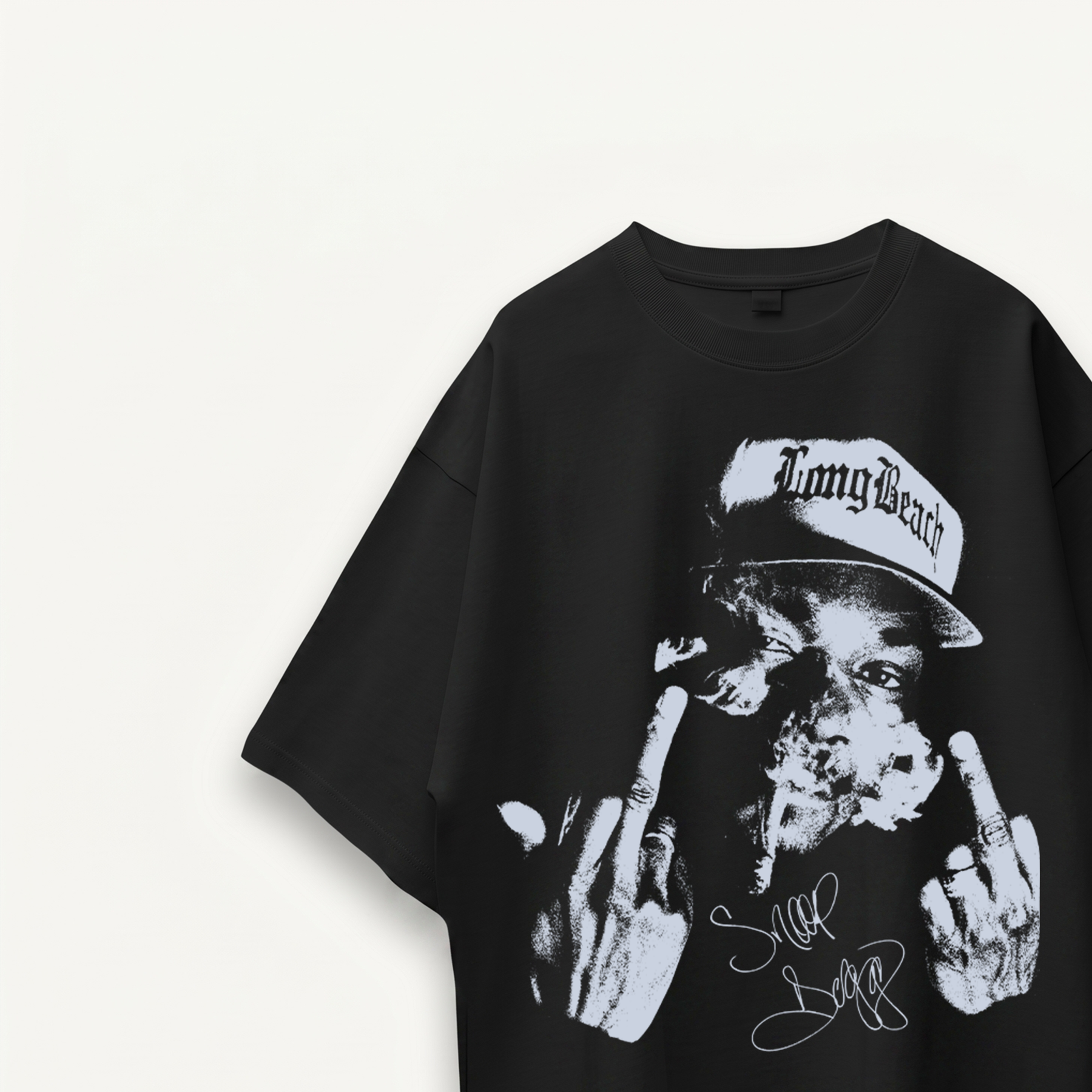 Snoop Dogg Long Beach Smoke Black Oversized Tee