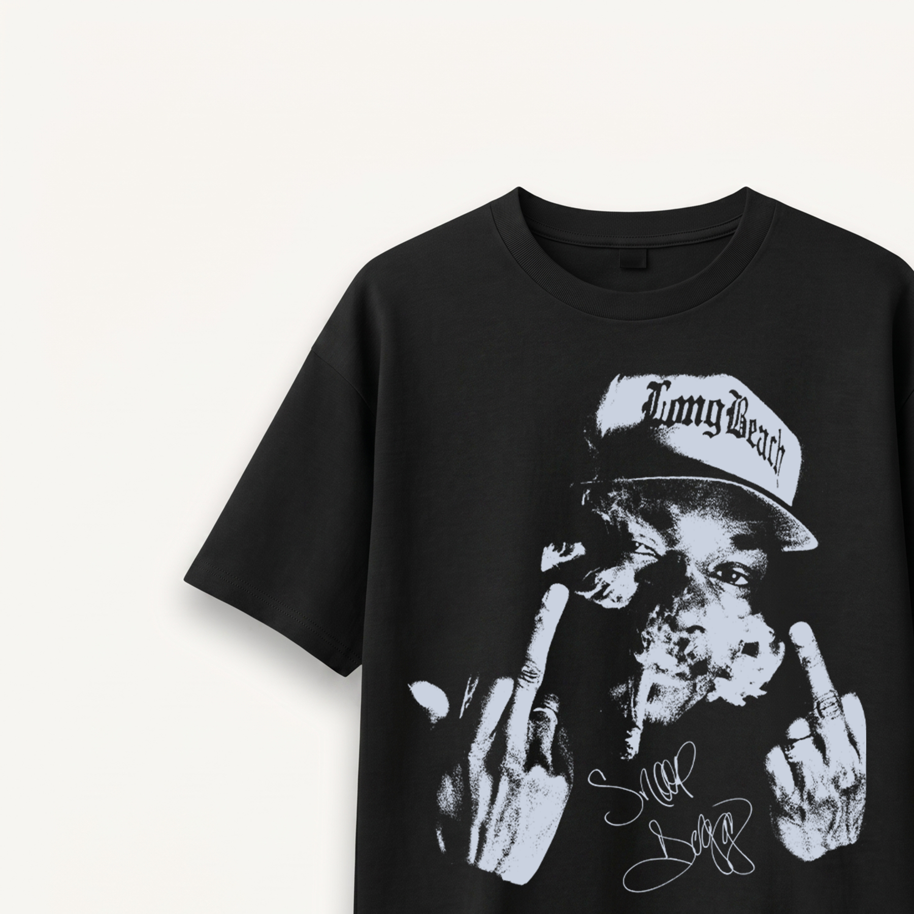 Snoop Dogg Long Beach Smoke Black Relaxed Tee