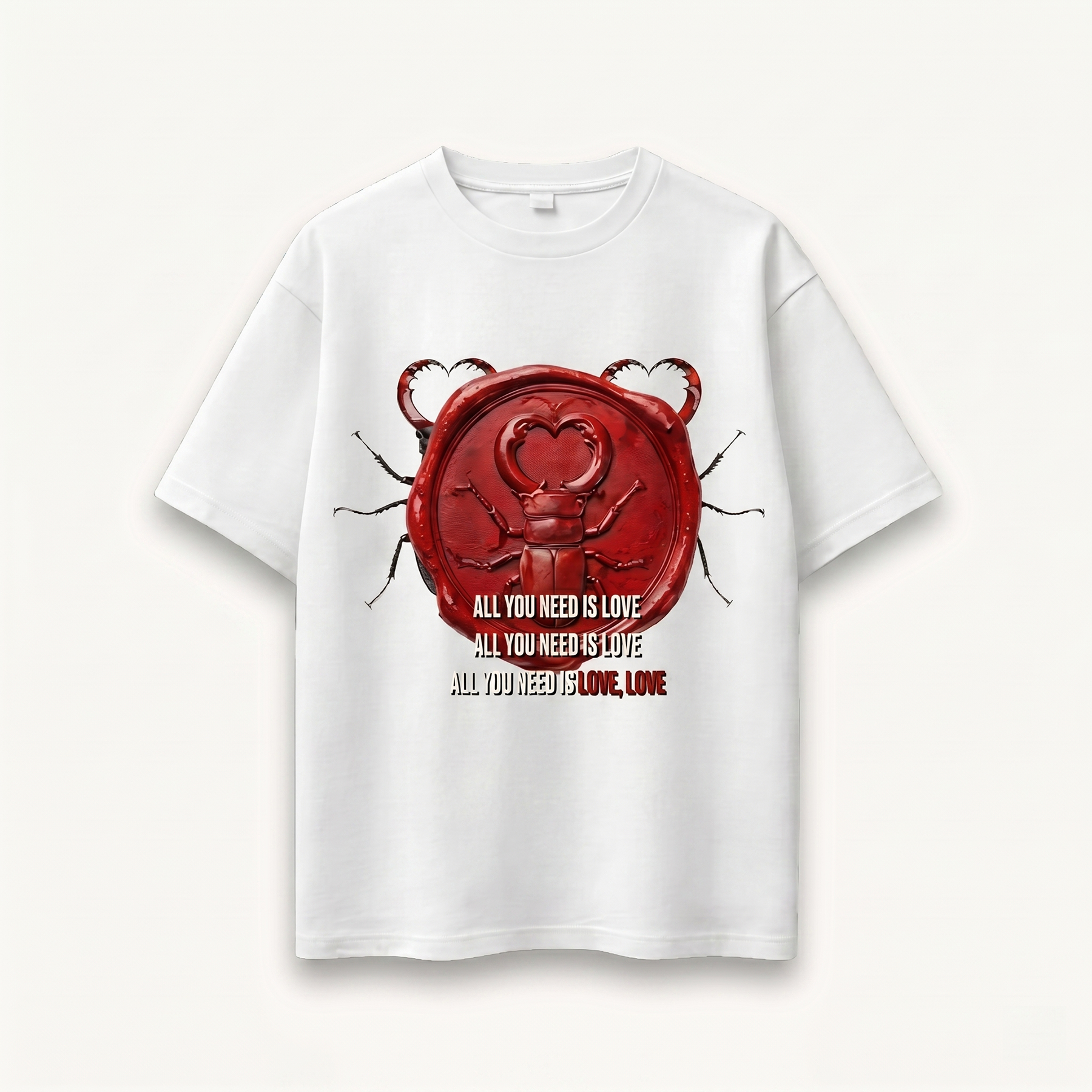 TNC All You Need Is Love Emblem White Relaxed Tee