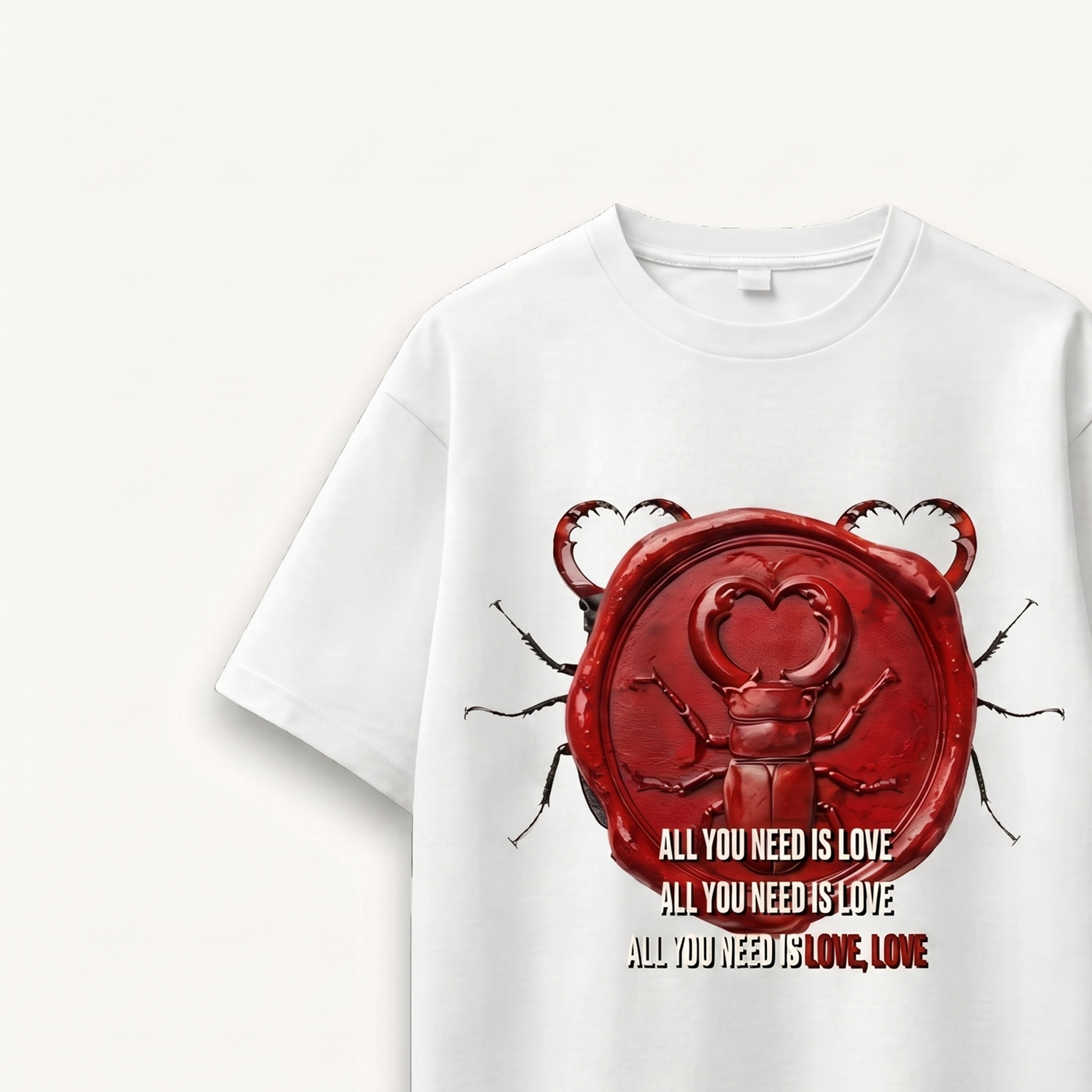 TNC All You Need Is Love Emblem White Relaxed Tee