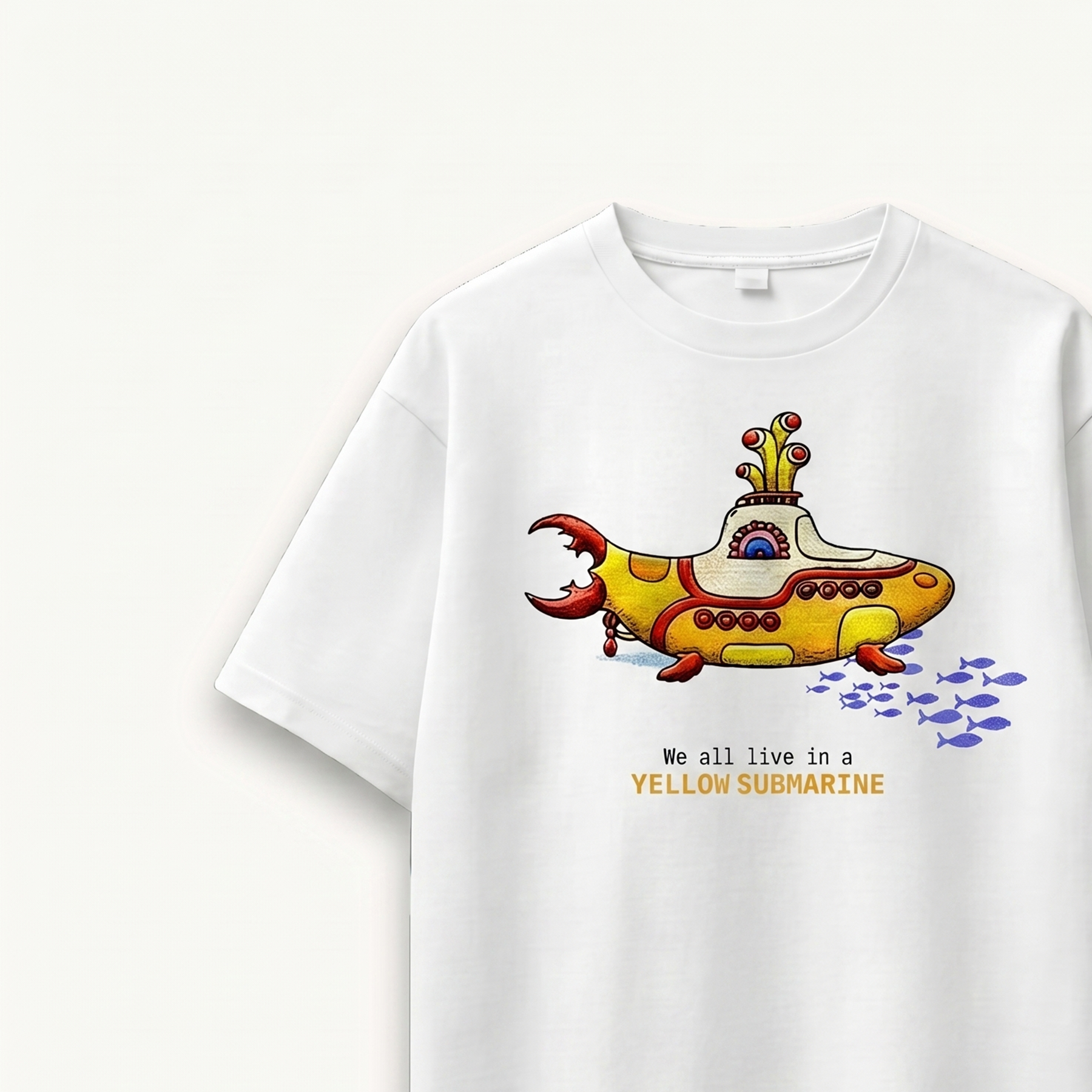 TNC Yellow Submarine Voyage White Relaxed Tee