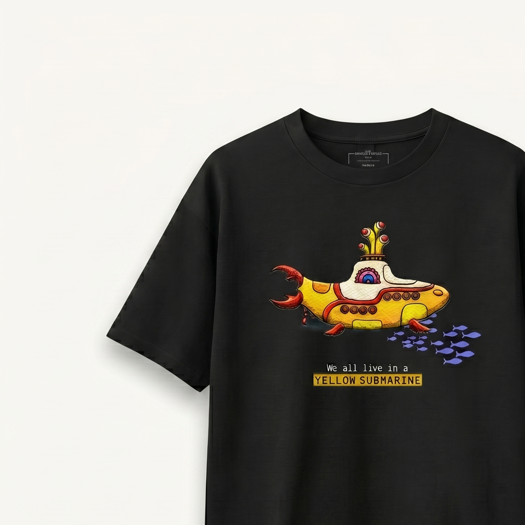TNC Yellow Submarine Voyage Black Relaxed Tee