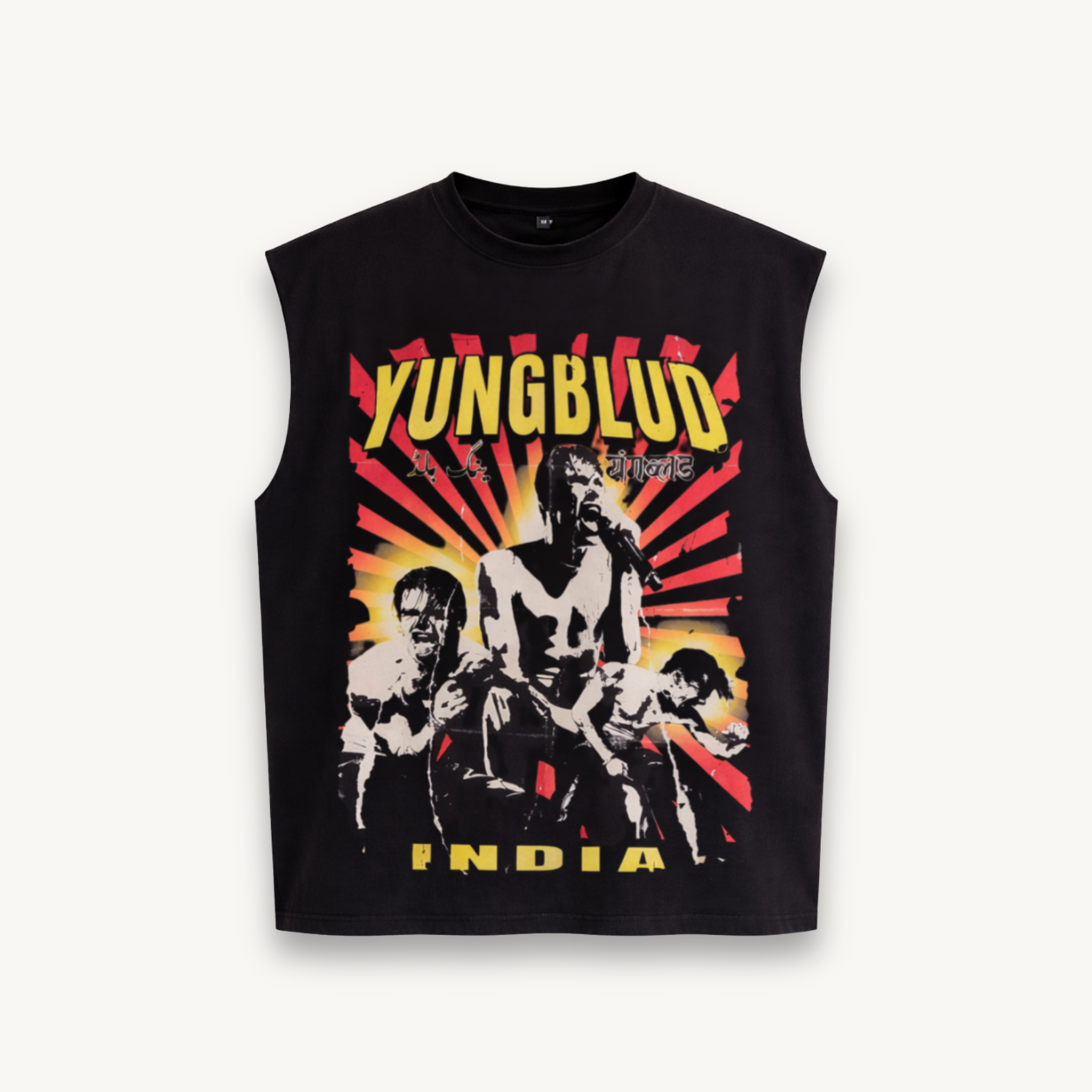 Yungblud AW Dom in Bollywood Black Oversized Muscle Tee