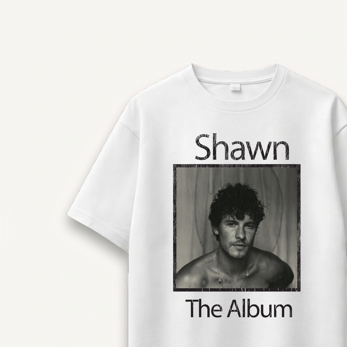 Shawn Mendes Shawn The Album White Relaxed Tee close-up