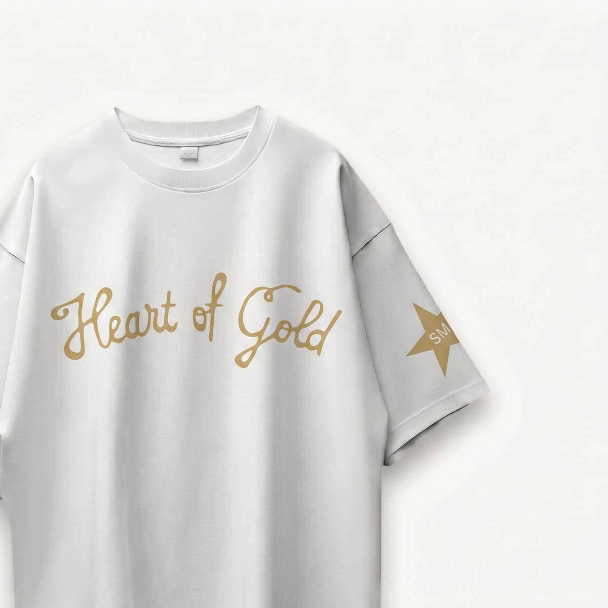 Shawn Mendes Heart Of Gold White Oversized Tee close-up