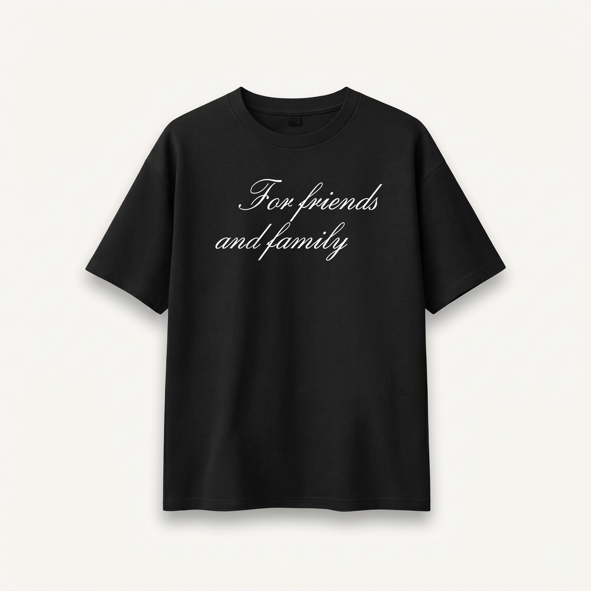 Shawn Mendes For Friends And Family Script Black Relaxed Tee front