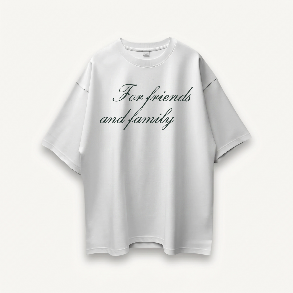 Shawn Mendes For Friends And Family Script White Oversized Tee front