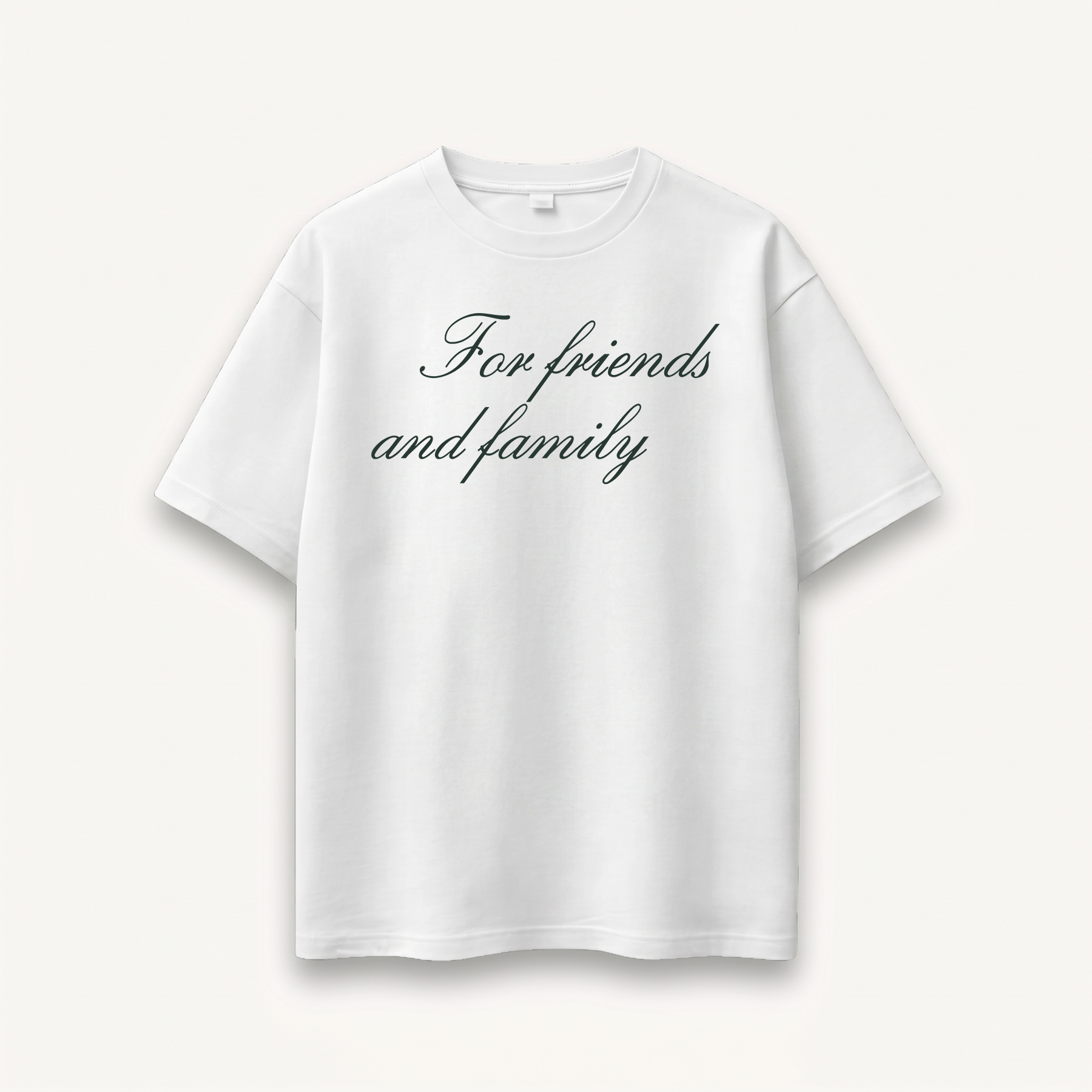 Shawn Mendes For Friends And Family Script White Relaxed Tee front