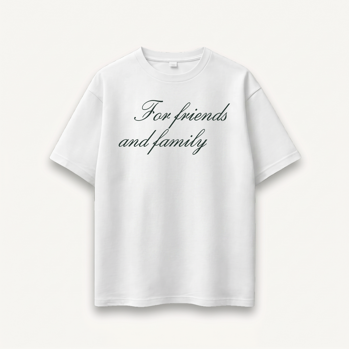 Shawn Mendes For Friends And Family Script White Relaxed Tee front
