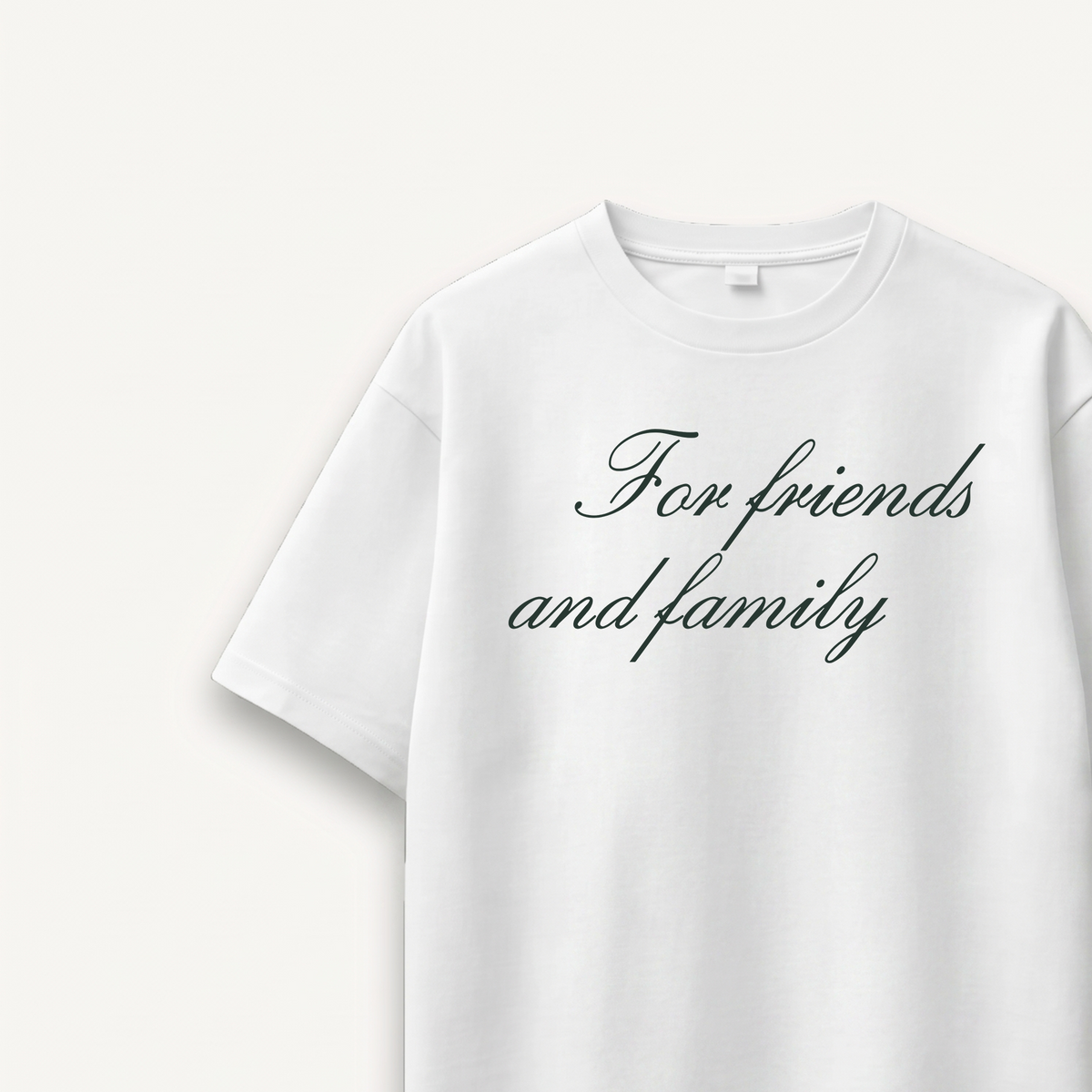 Shawn Mendes For Friends And Family Script White Relaxed Tee close-up