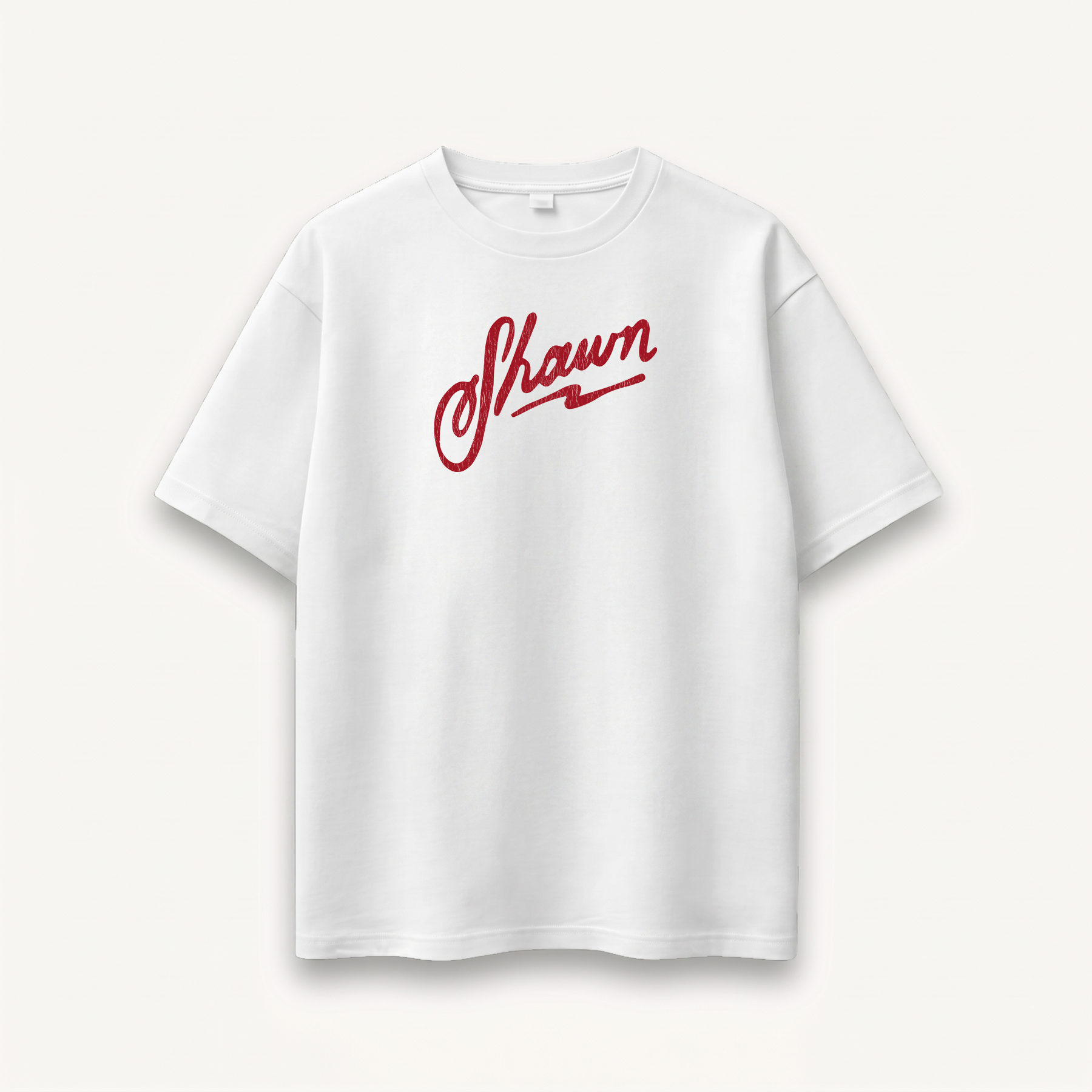 Shawn Mendes Shawn Script Logo White Relaxed Tee front