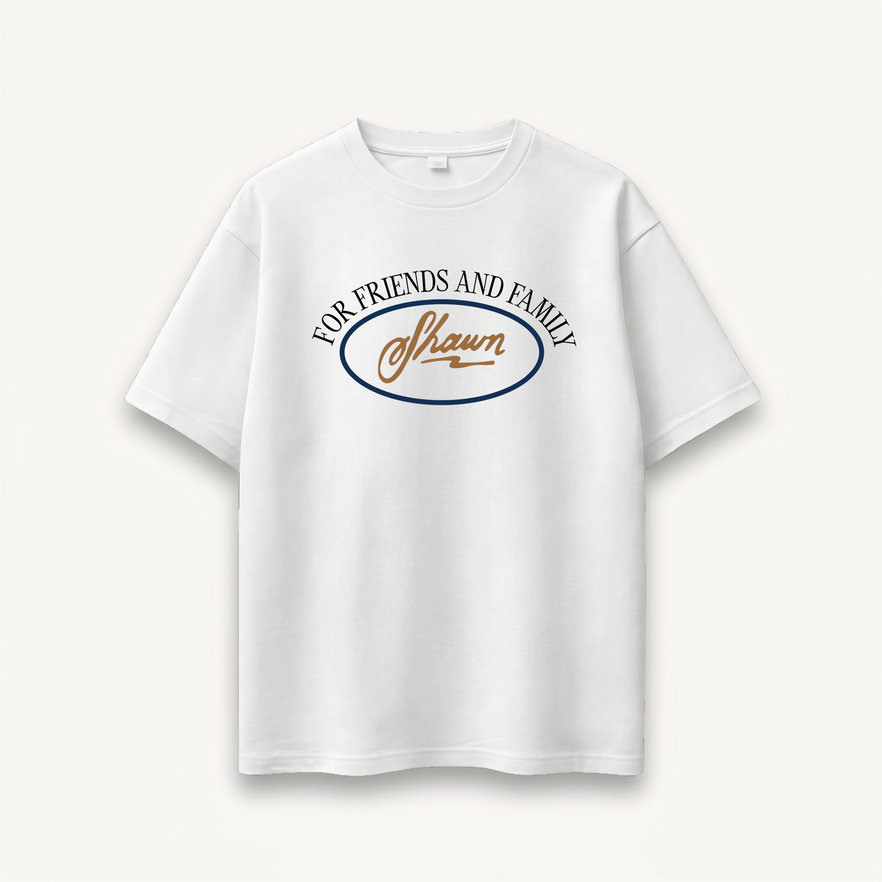 Shawn Mendes For Friends And Family Oval White Relaxed Tee front