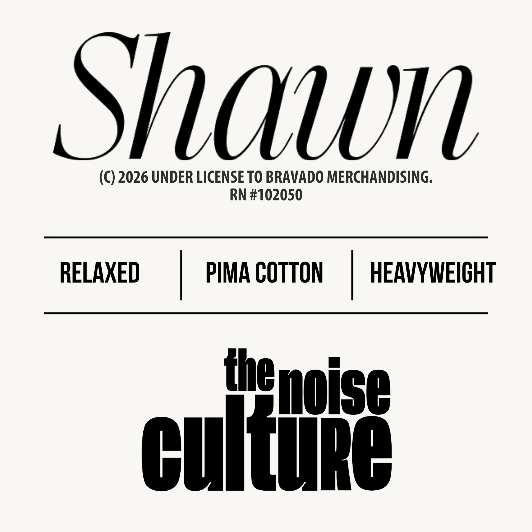 Shawn Mendes official merchandise: relaxed fit, pima cotton, heavyweight