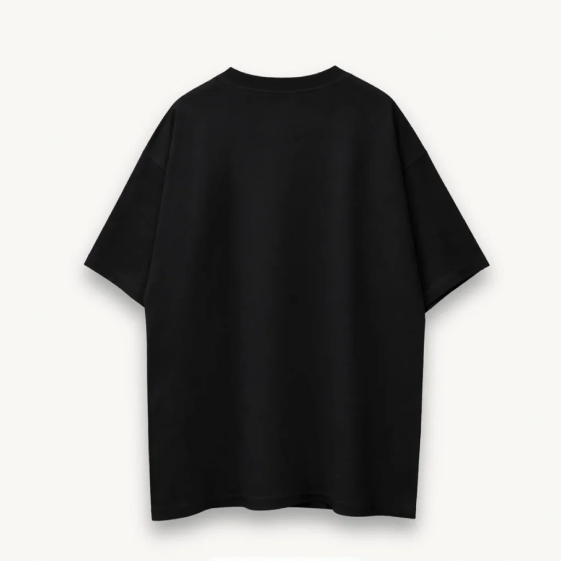 Black oversized tee back
