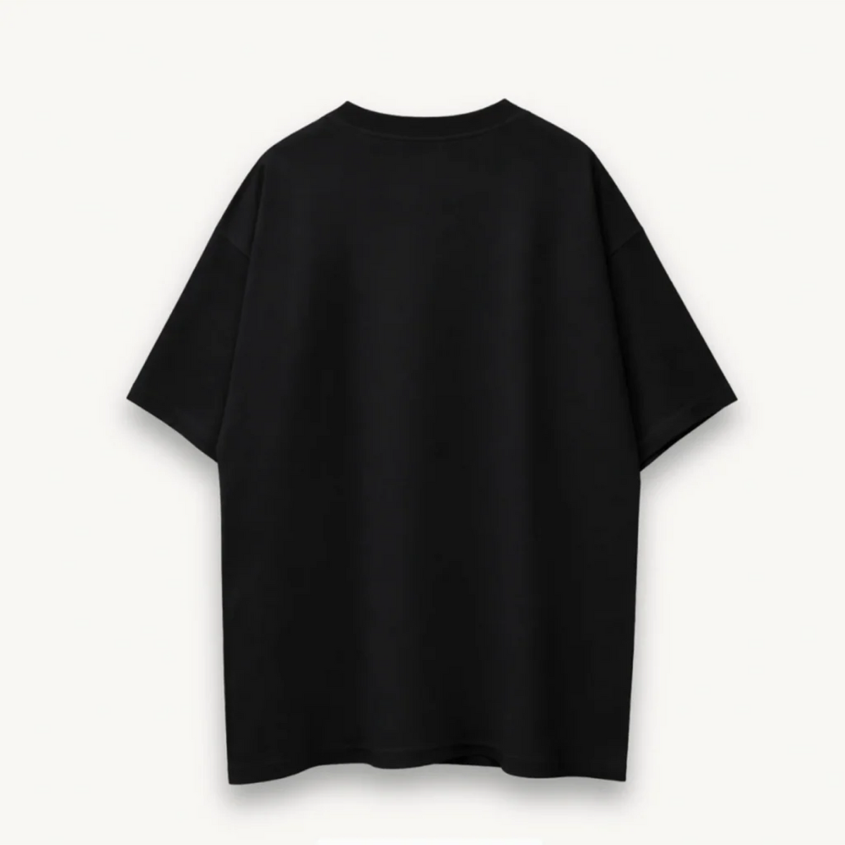 Black oversized tee back