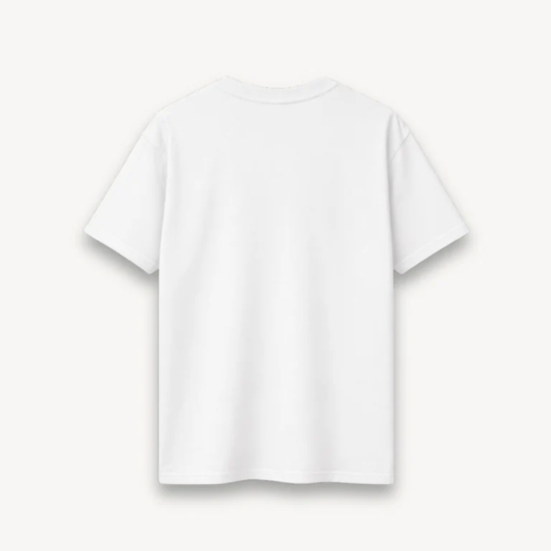 White relaxed tee back