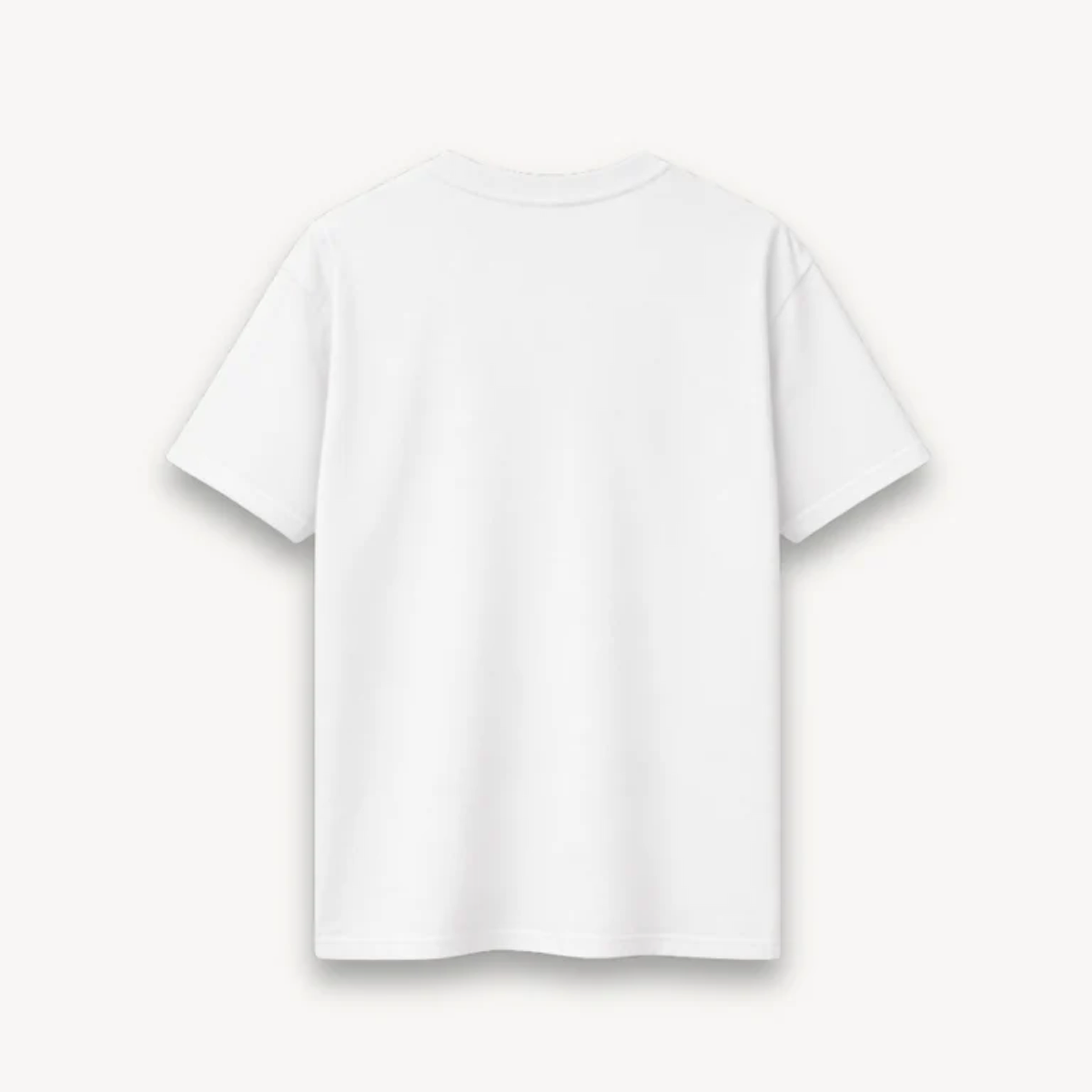 White relaxed tee back
