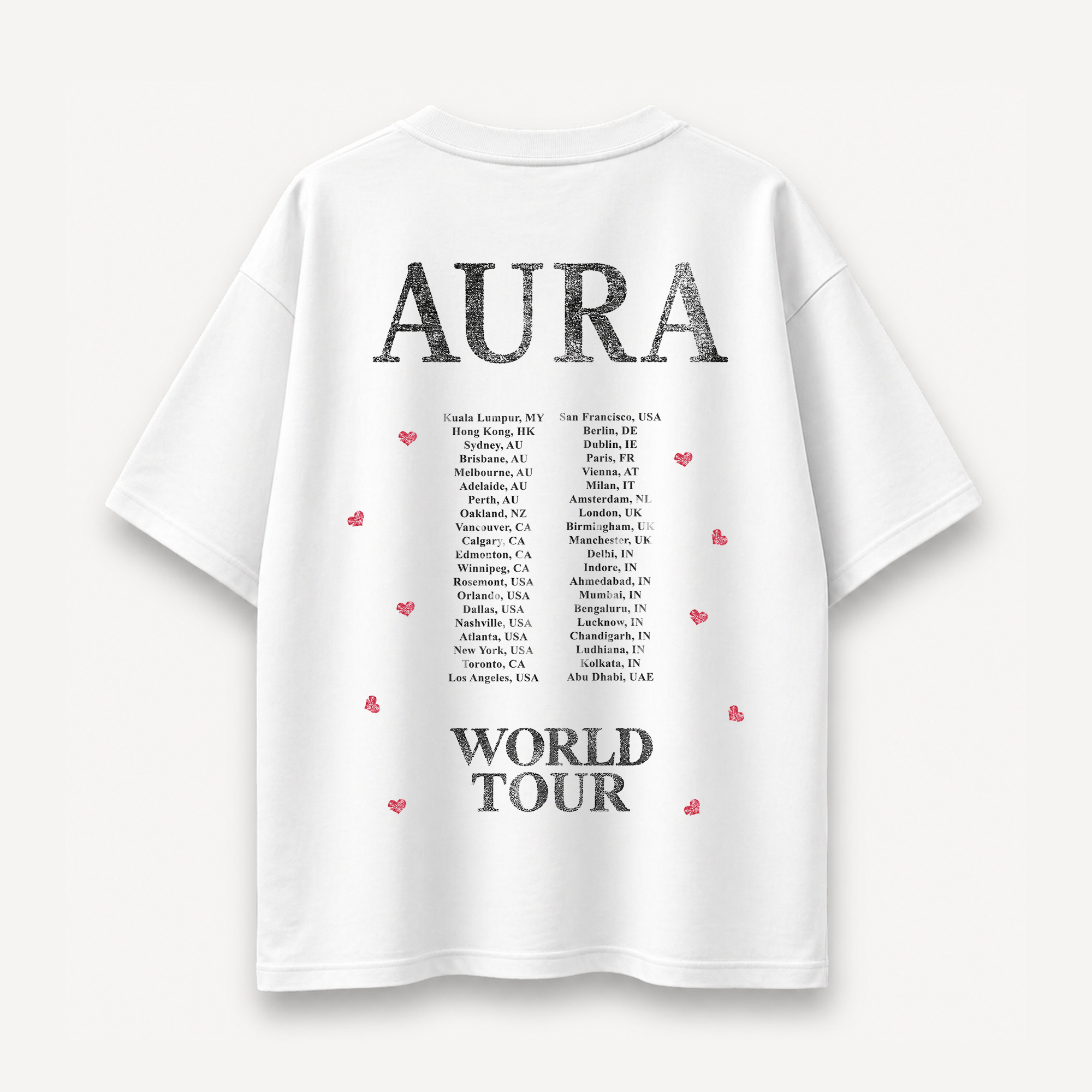 Diljit Dosanjh I Love Diljit White Oversized Tee back