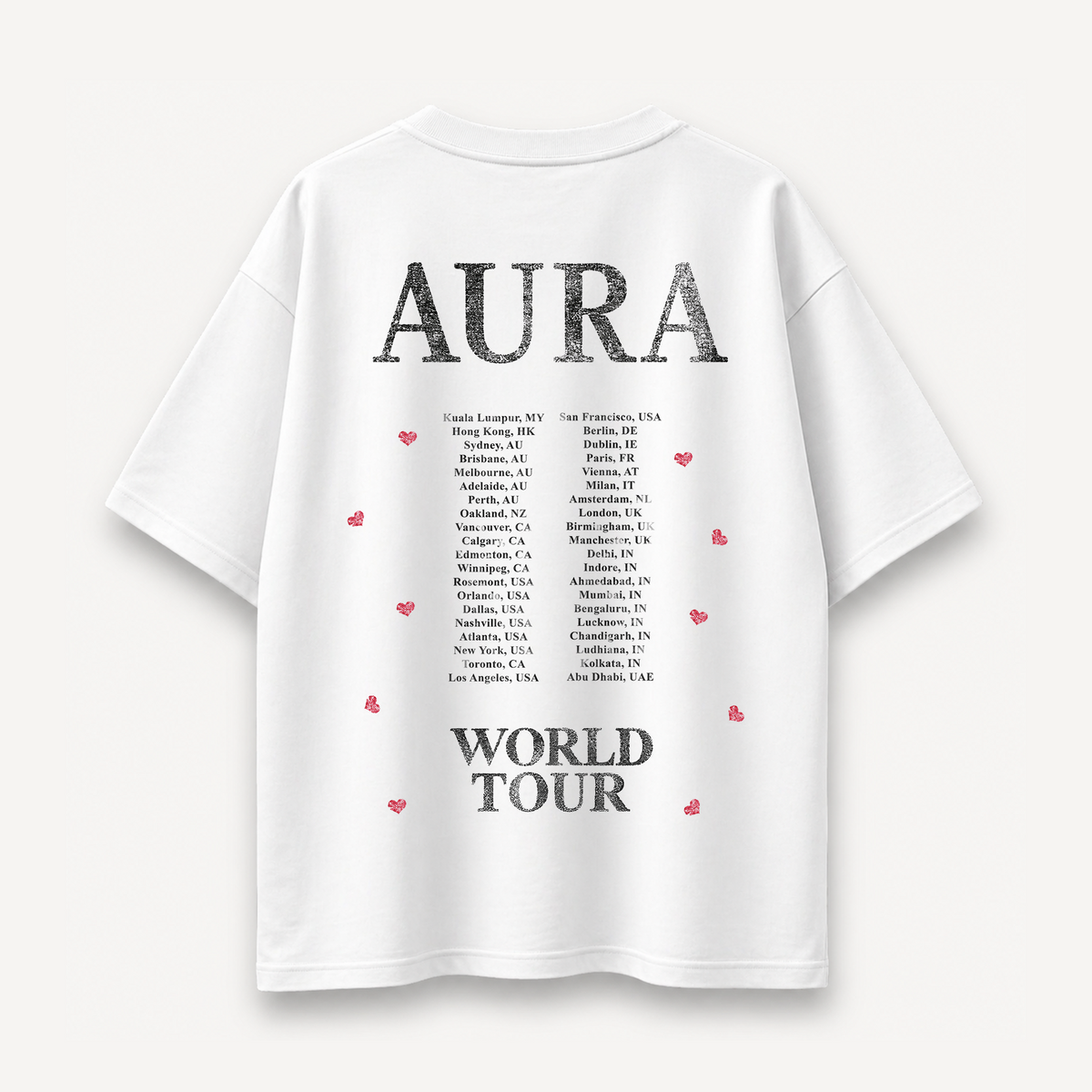 Diljit Dosanjh I Love Diljit White Oversized Tee back