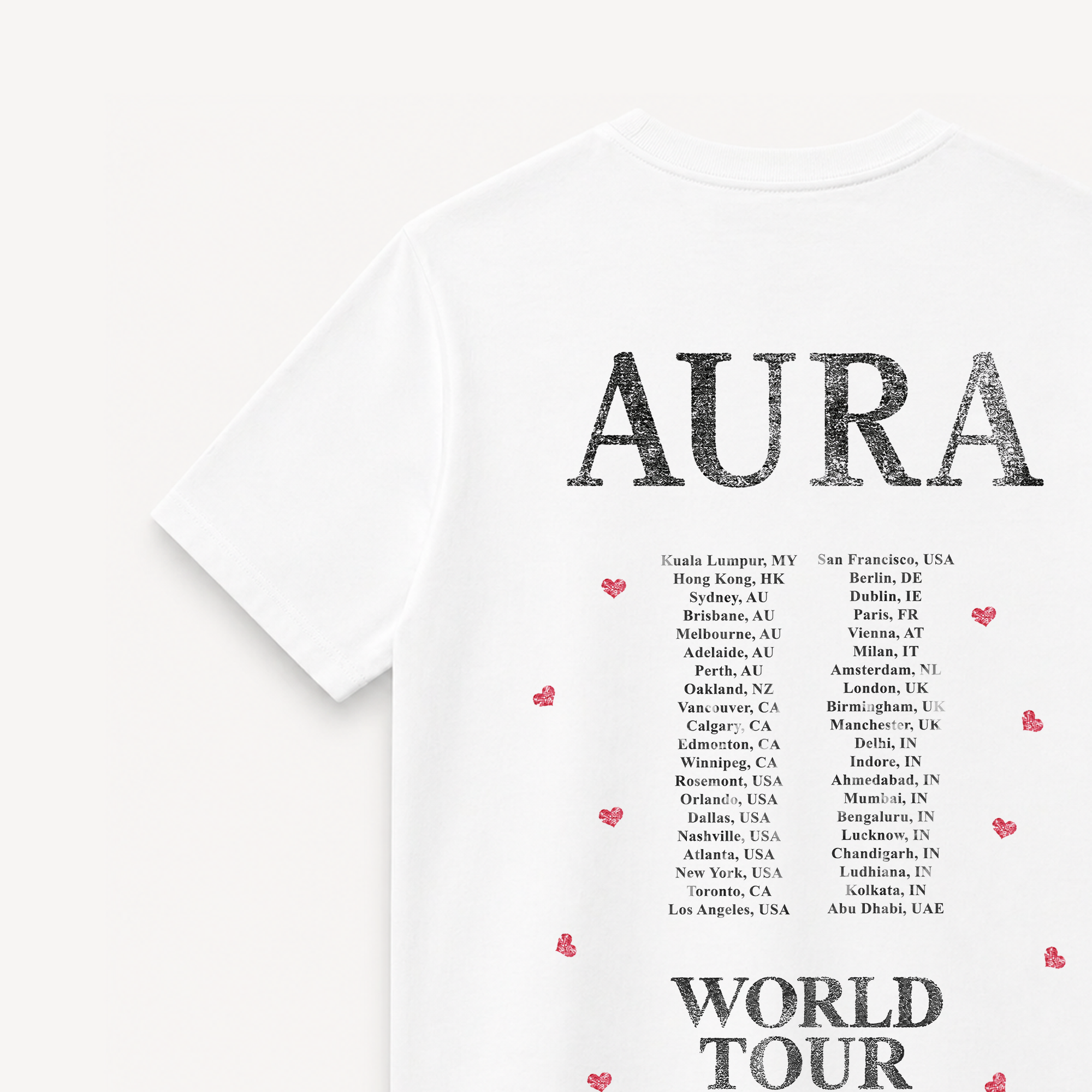 Diljit Dosanjh I Love Diljit White Regular Tee back close-up