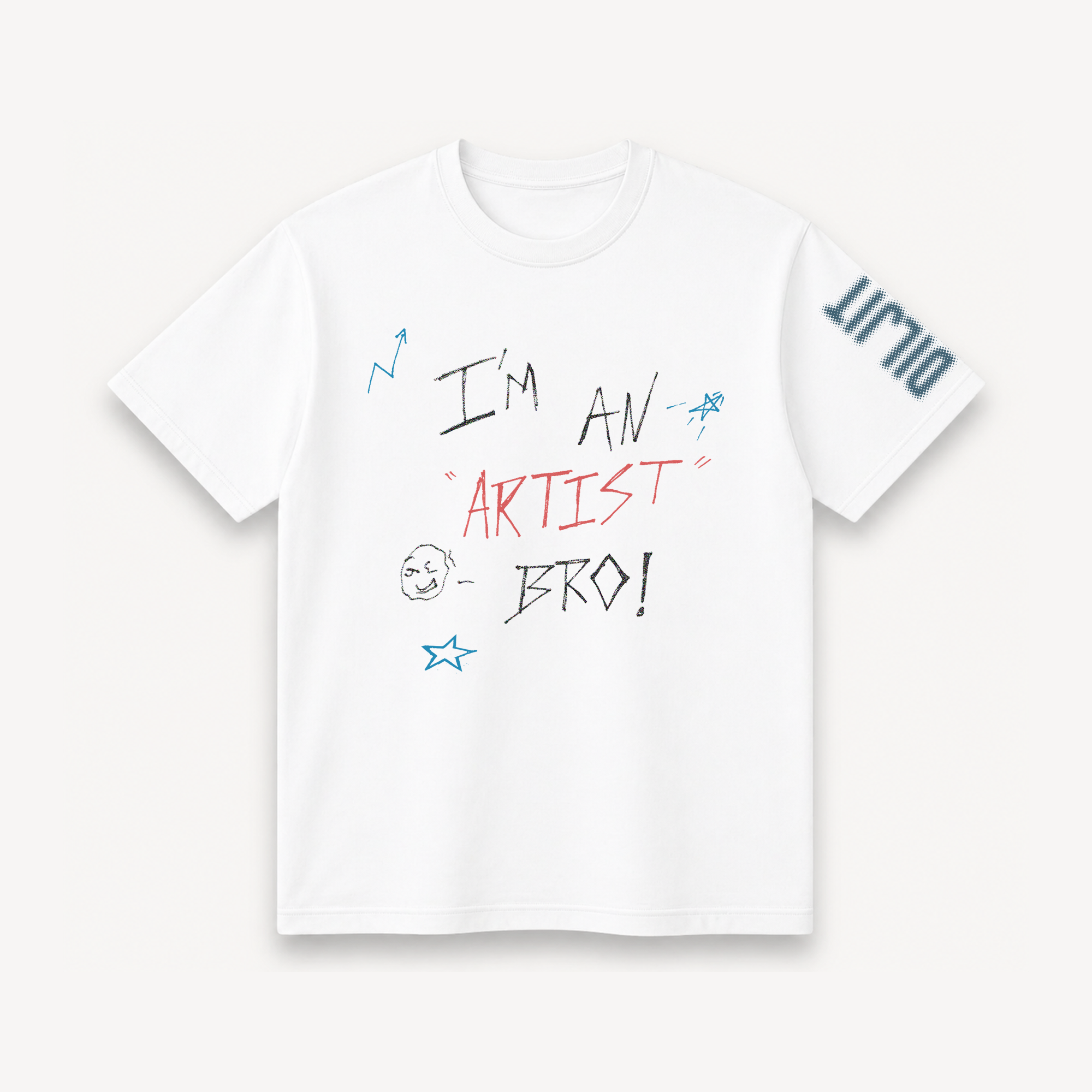Diljit Dosanjh I'm An Artist Bro White Regular Tee front