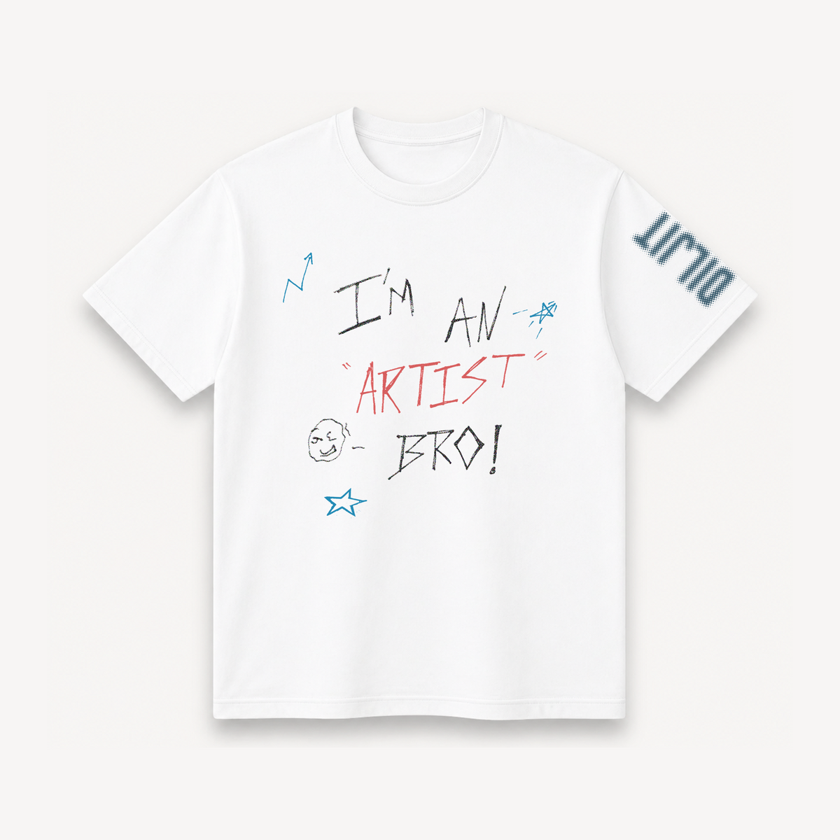 Diljit Dosanjh I'm An Artist Bro White Regular Tee front